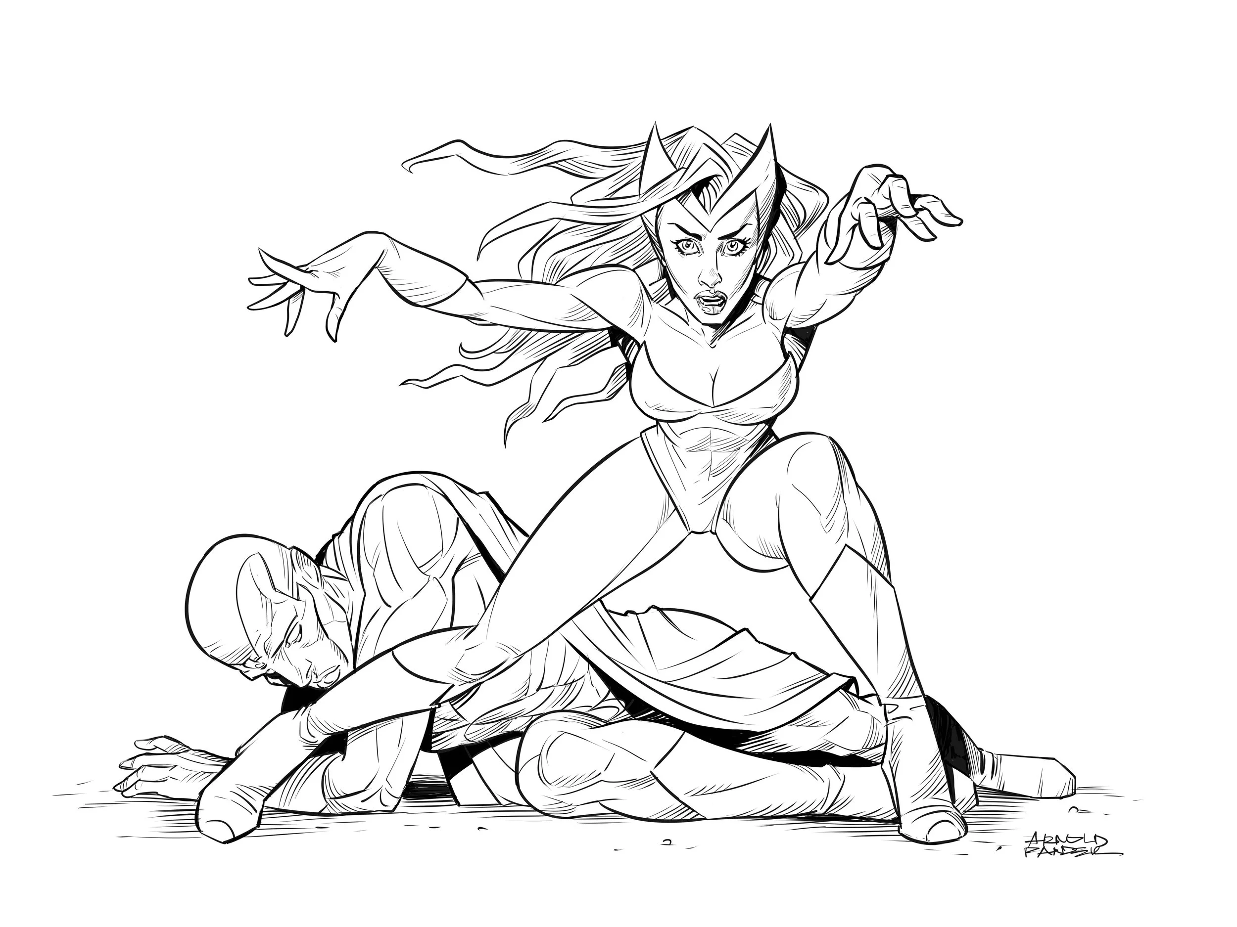 Wanda & Vision_ B&W Inks.jpg