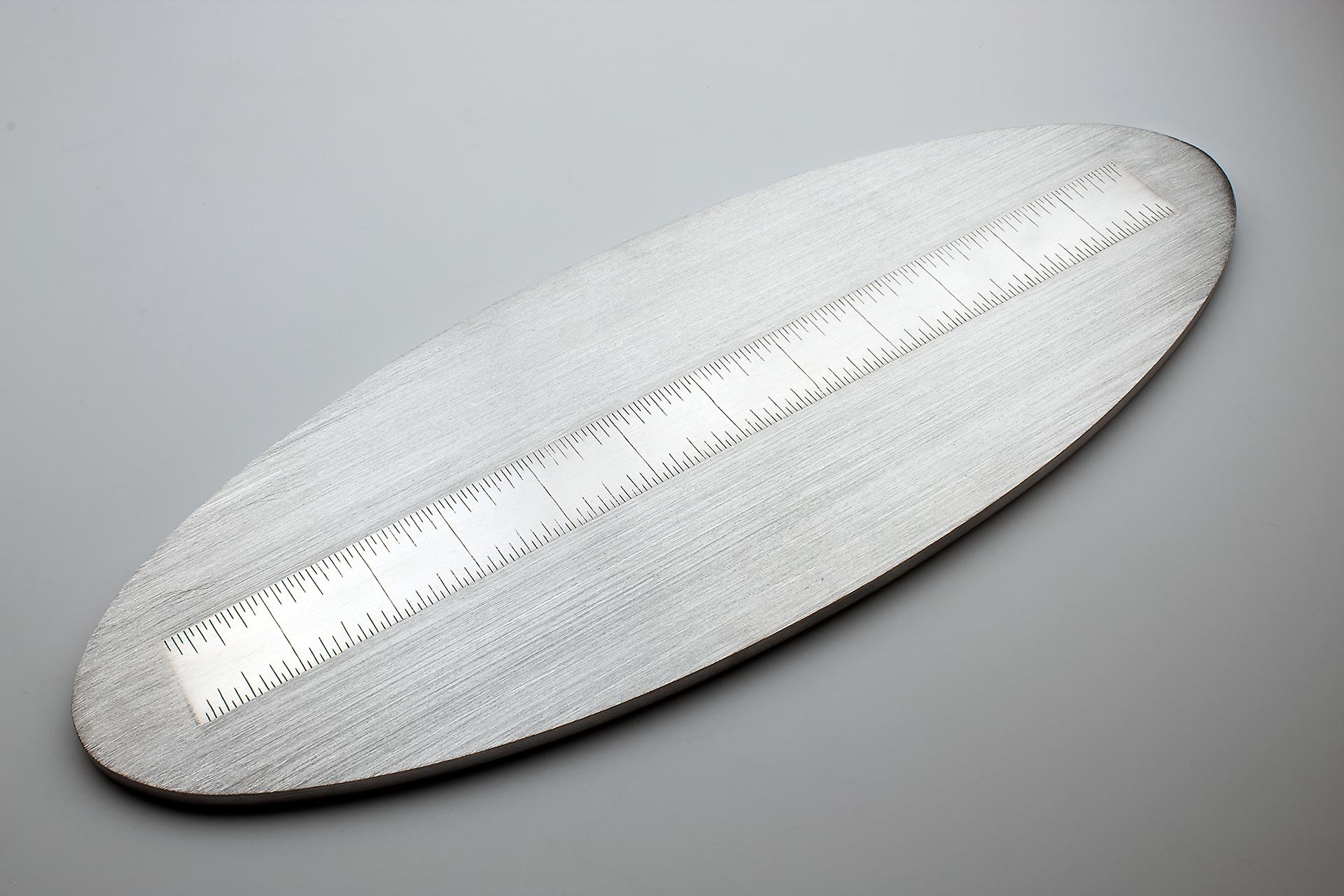 Instrument #79, hand engraved aluminum and ink, 14" x 5.25" x .25"