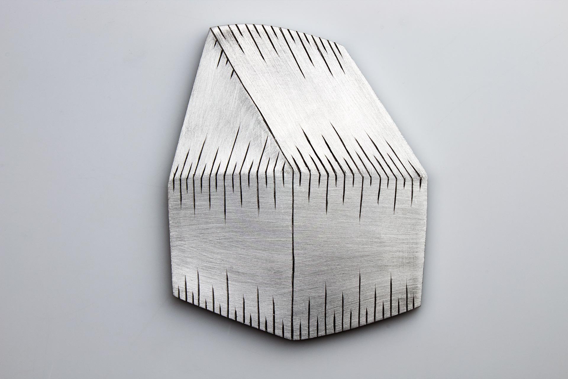 Instrument #26, 3.375" x 4" x .25",  hand engraved aluminum and ink.