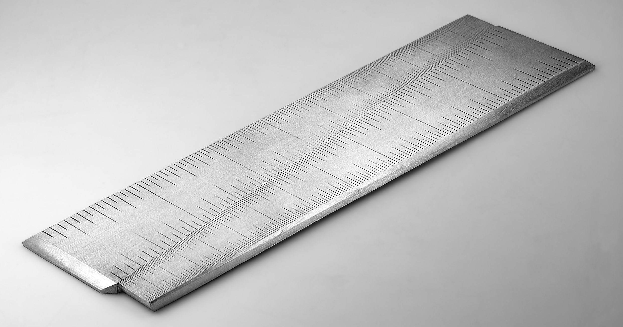 Instrument #180, hand engraved aluminum and ink, 12.25" x 3.25" x .25"