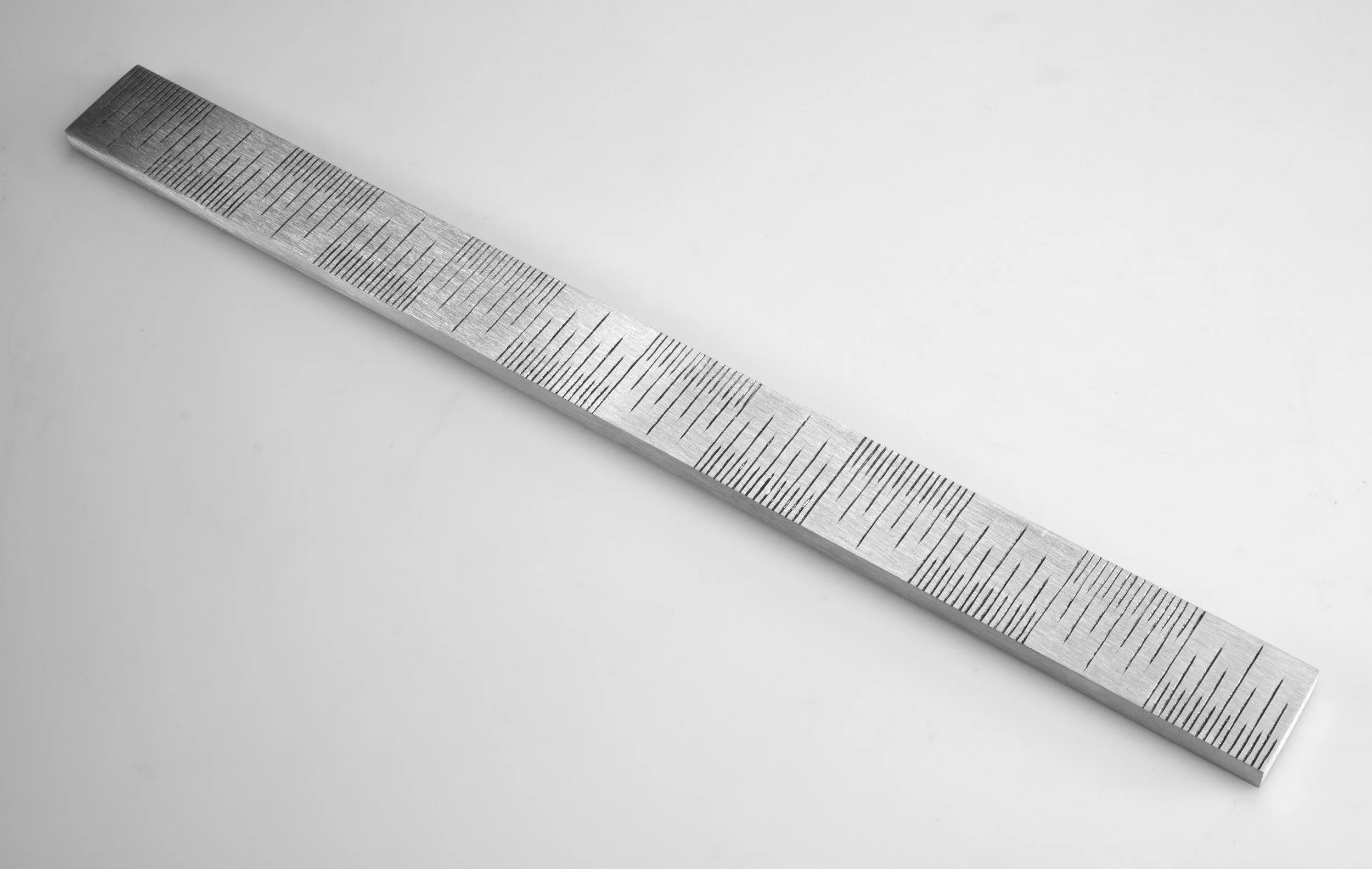 Instrument #279, hand engraved aluminum and ink.