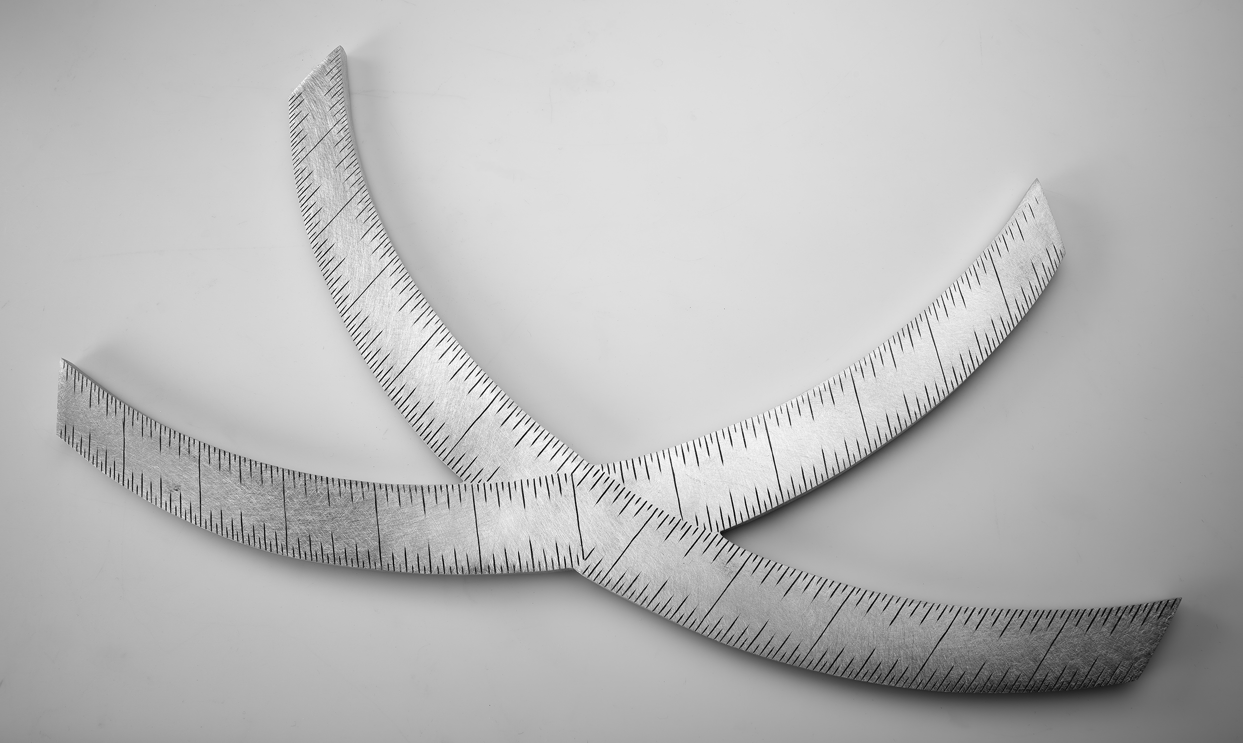 Instrument #285, hand engraved aluminum and ink.