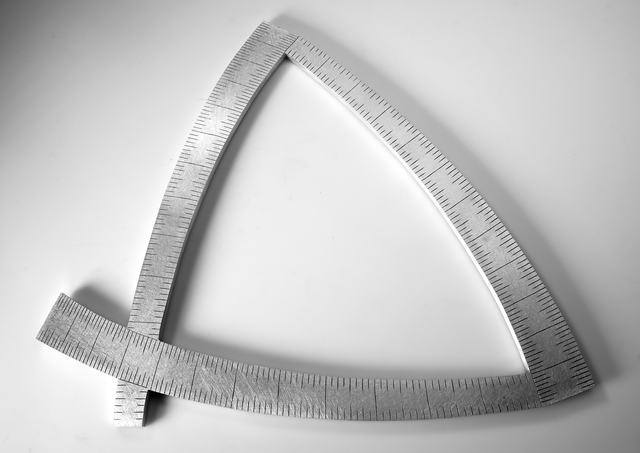 Instrument #288, hand engraved aluminum and ink.