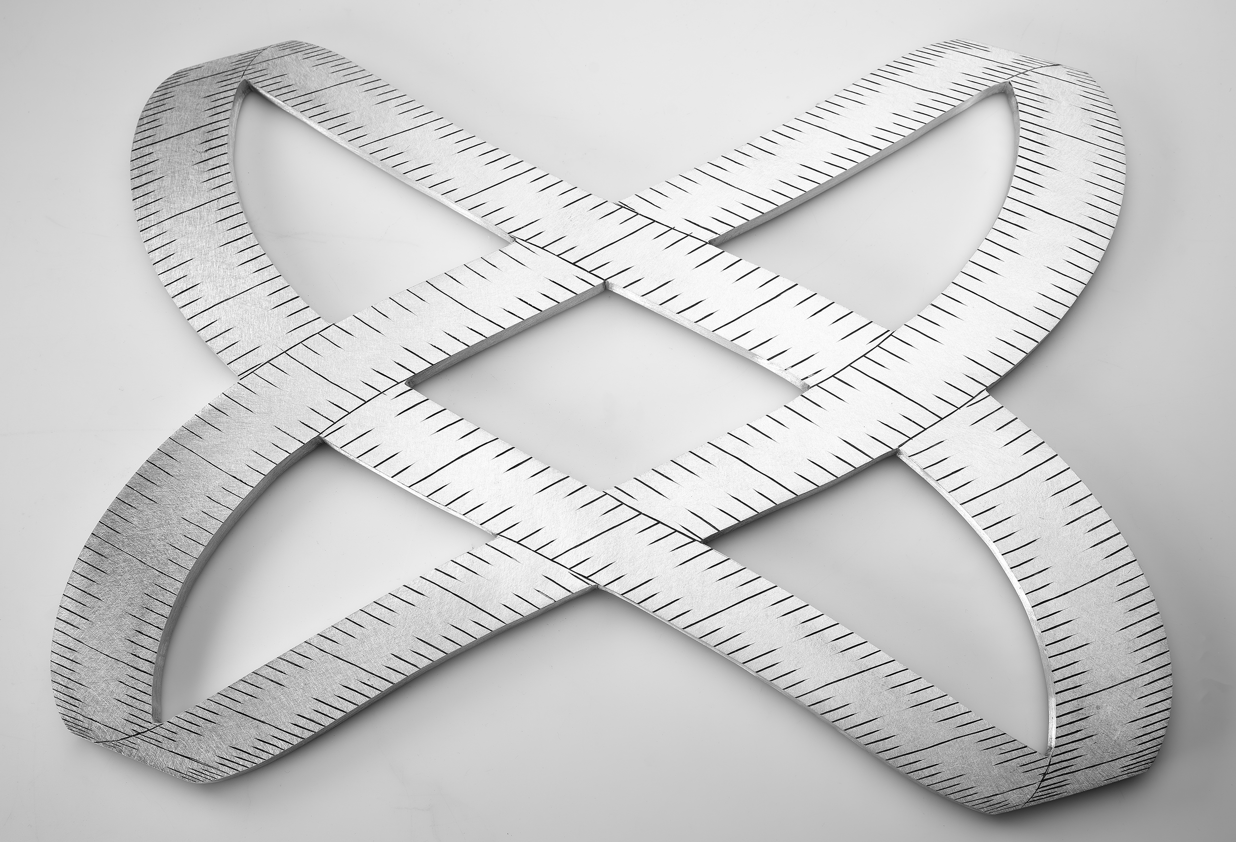 Instrument #289, hand engraved aluminum and ink.