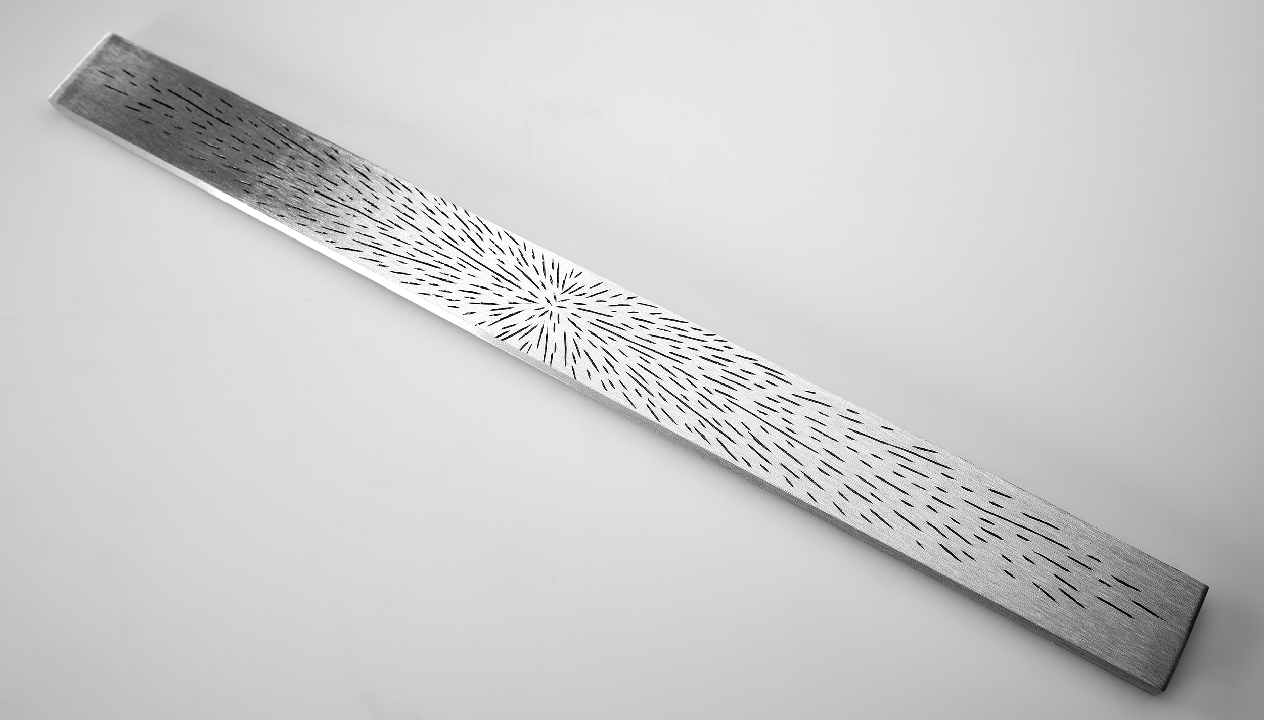 Instrument #290, hand engraved aluminum and ink.