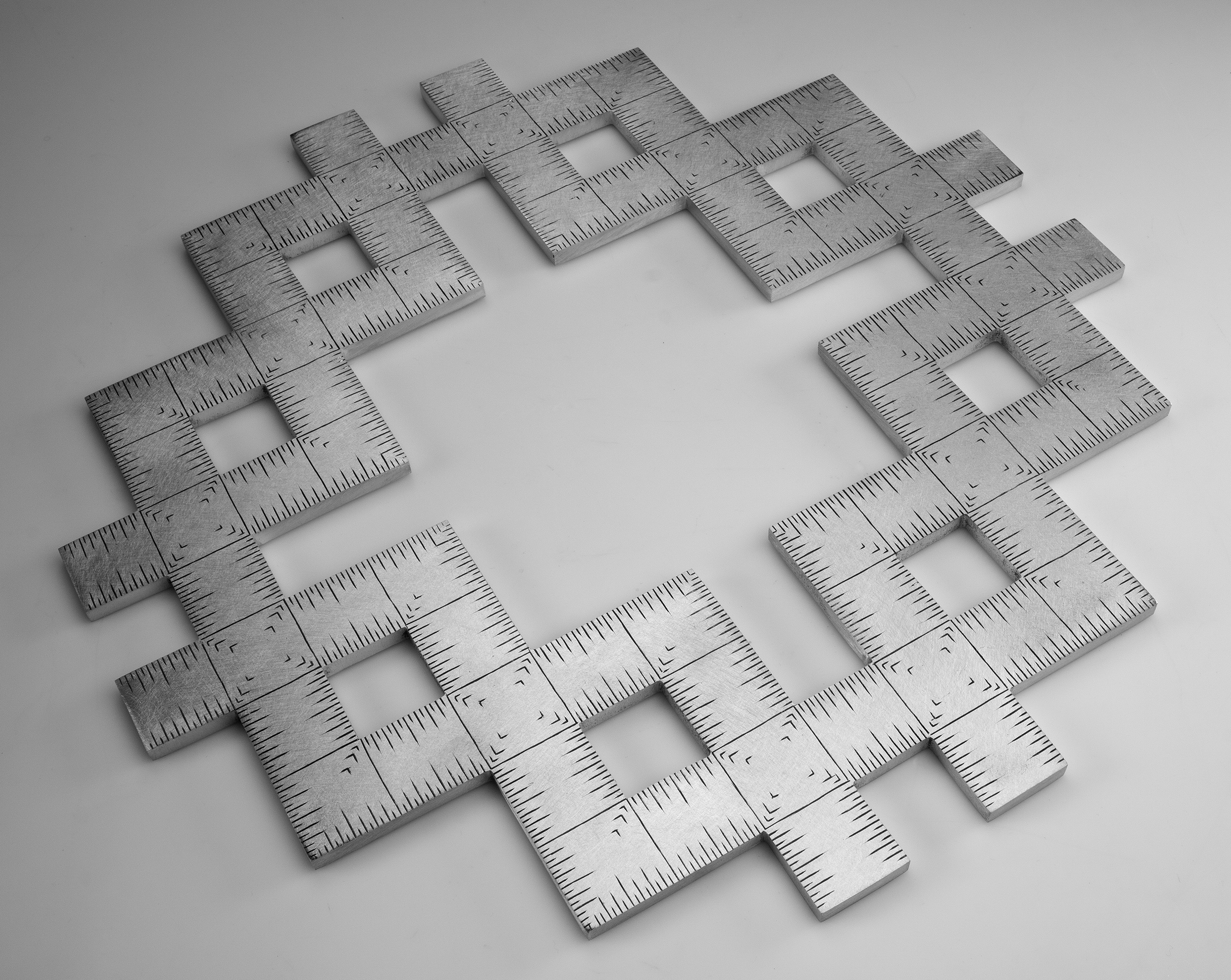 Instrument #292, hand engraved aluminum and ink.