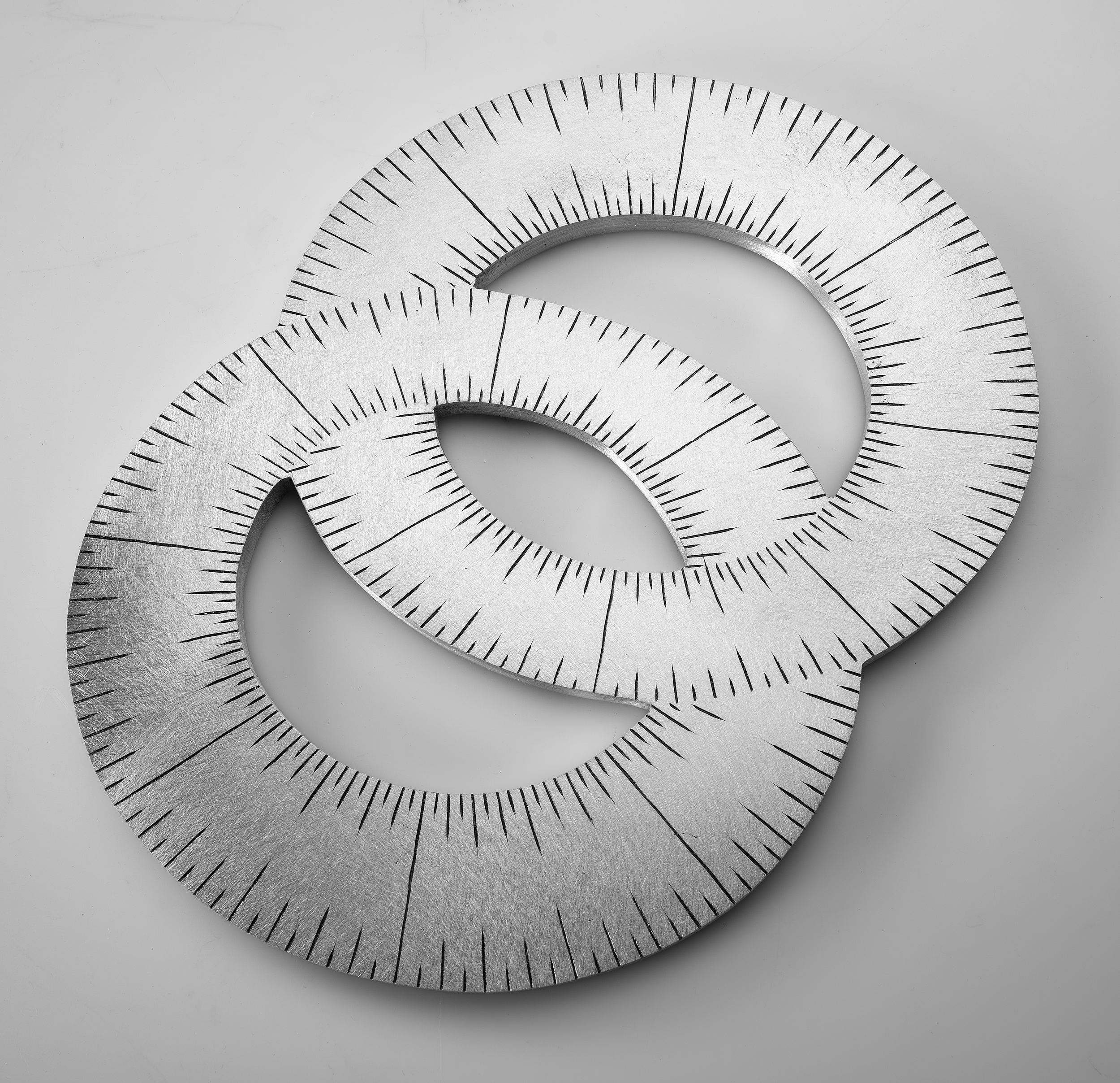 Instrument #301, hand engraved aluminum and ink.