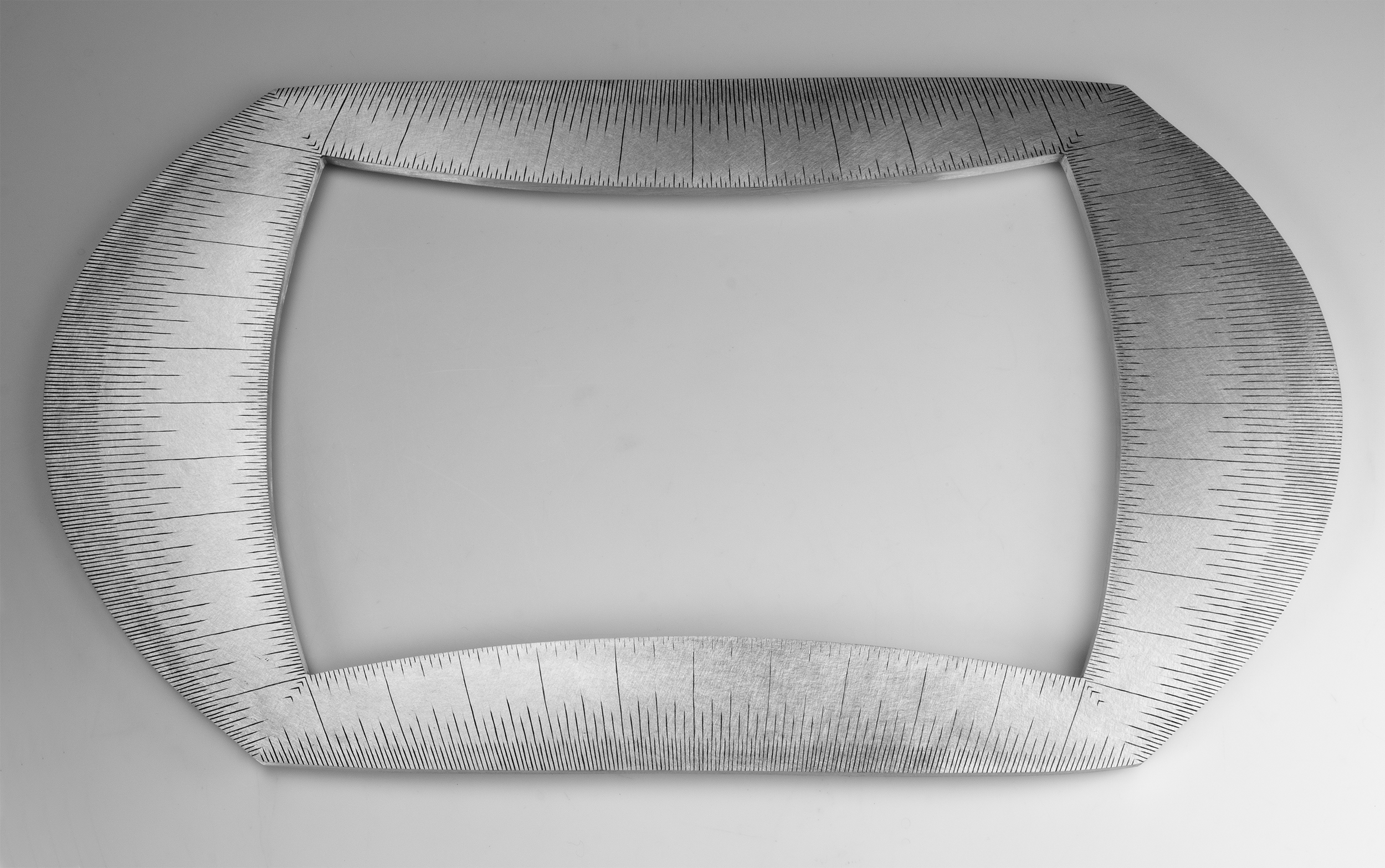 Instrument #308, hand engraved aluminum and ink.