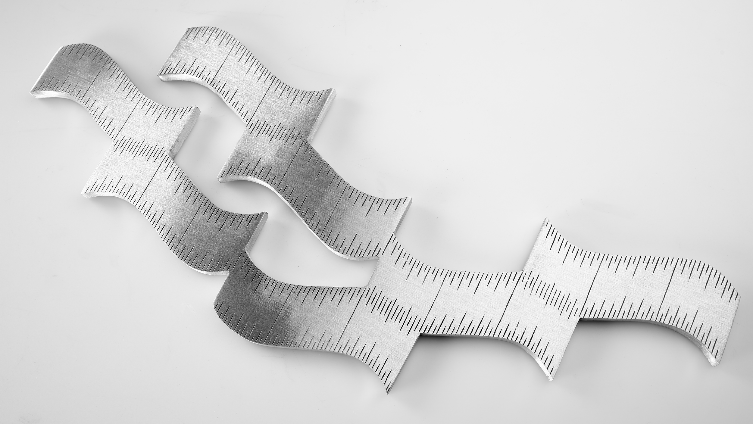 Instrument #312, hand engraved aluminum and ink.