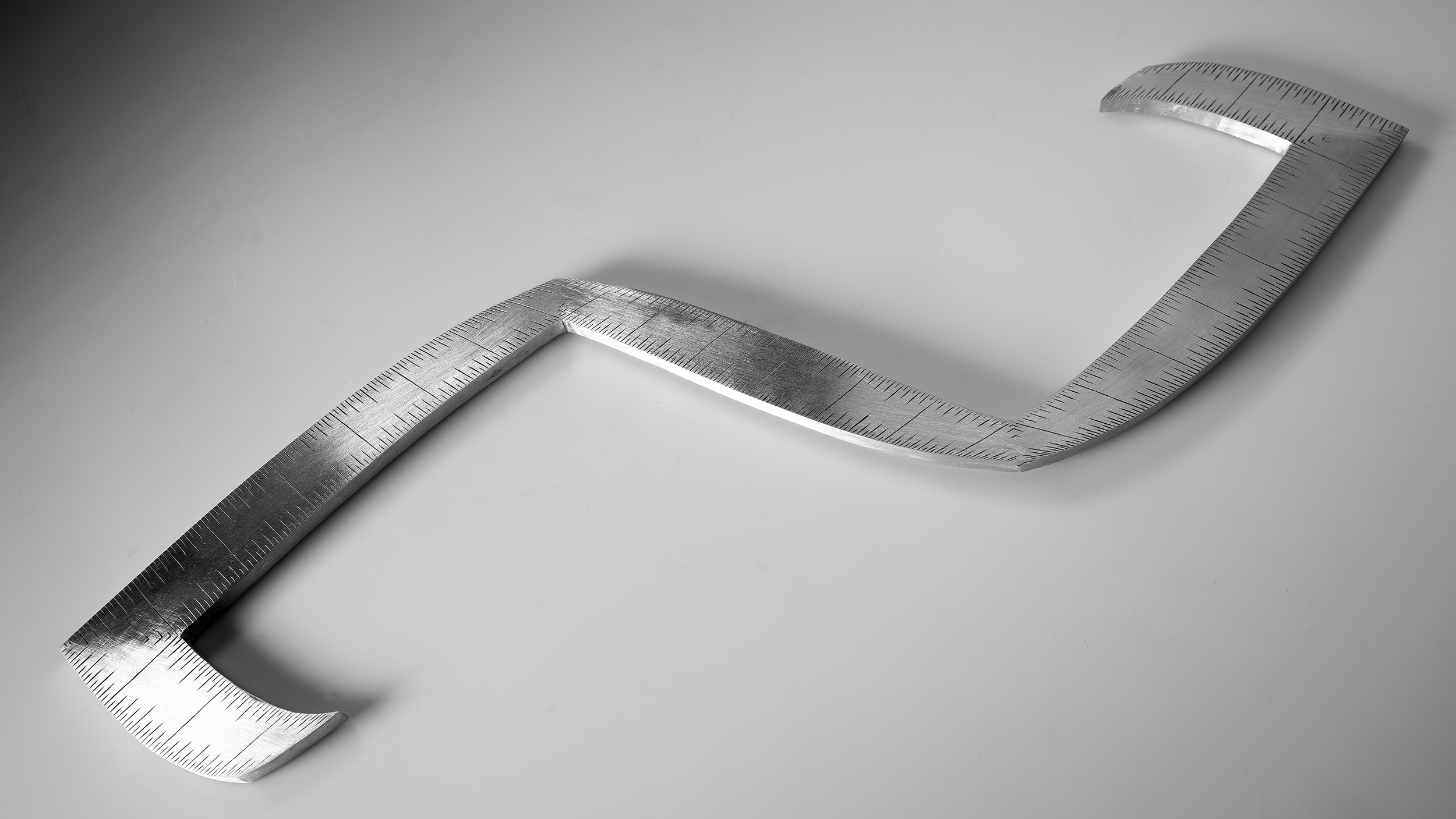 Instrument #315, hand engraved aluminum and ink.