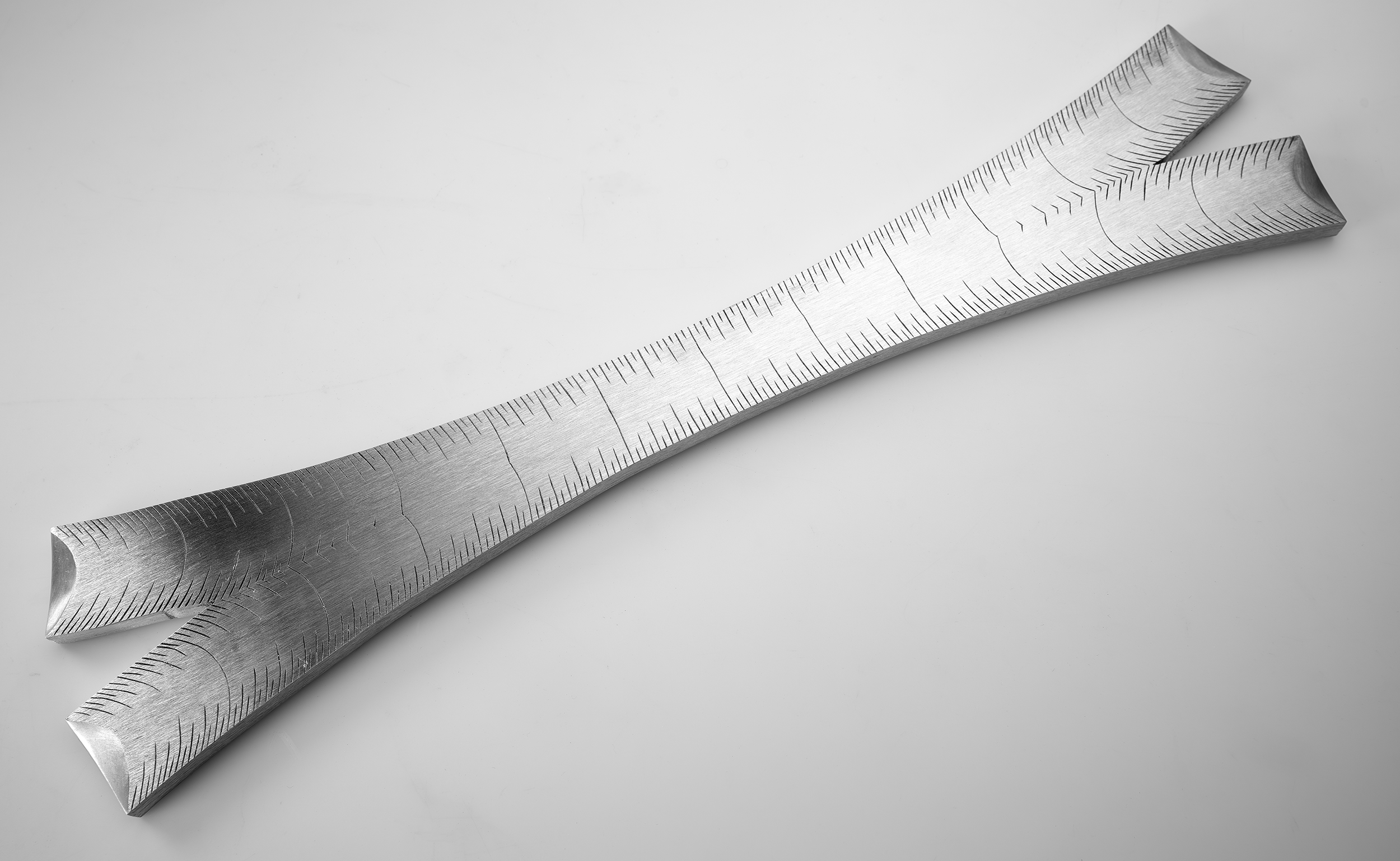 Instrument #327, hand engraved aluminum and ink.