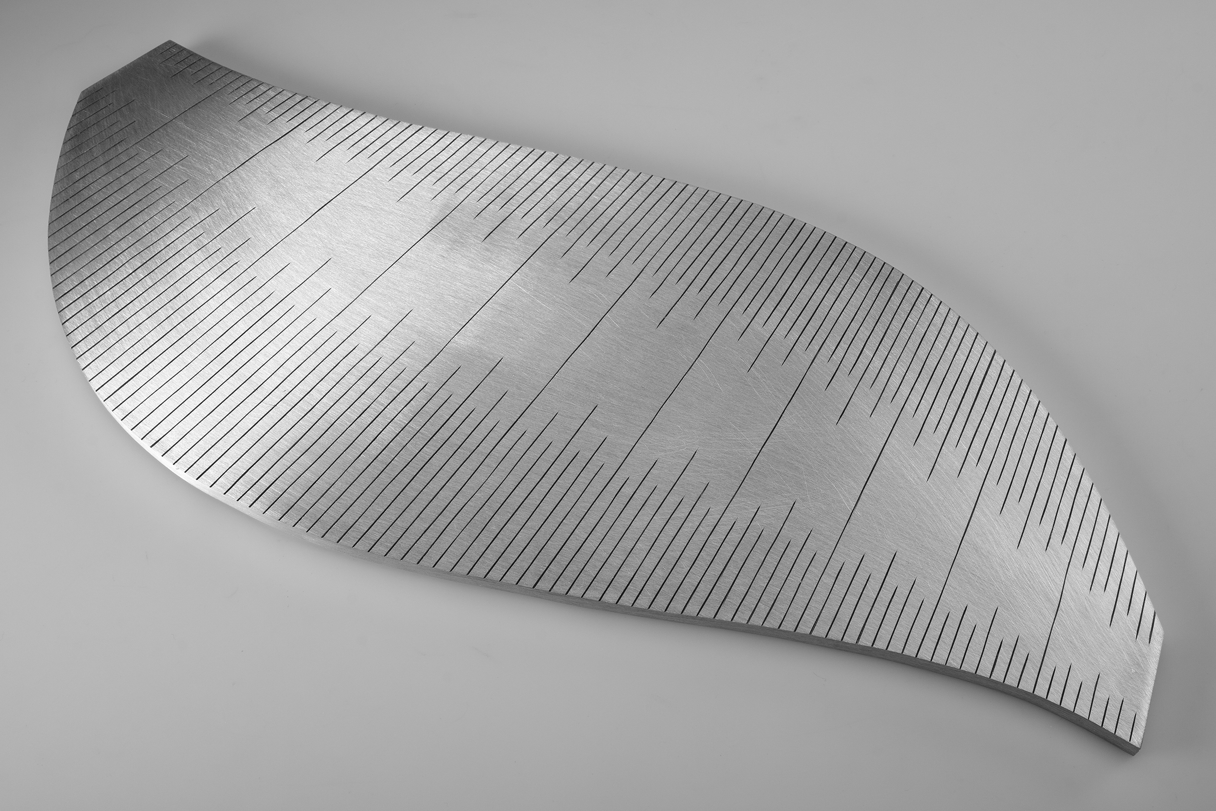 Instrument #340, hand engraved aluminum and ink.