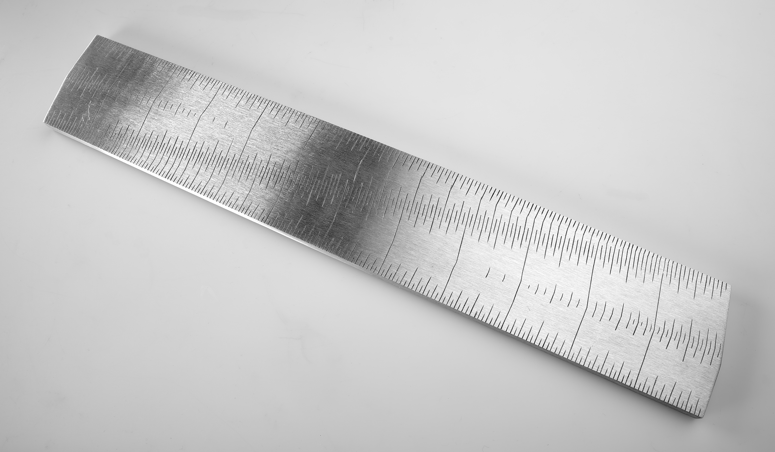 Instrument #342, hand engraved aluminum and ink.