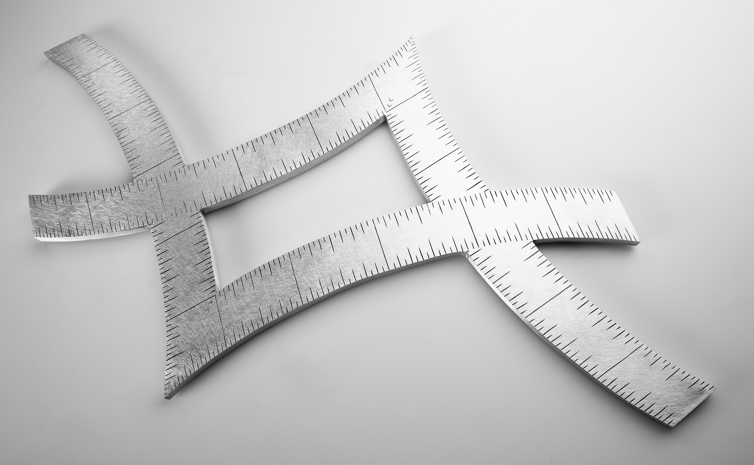 Instrument #344, hand engraved aluminum and ink.