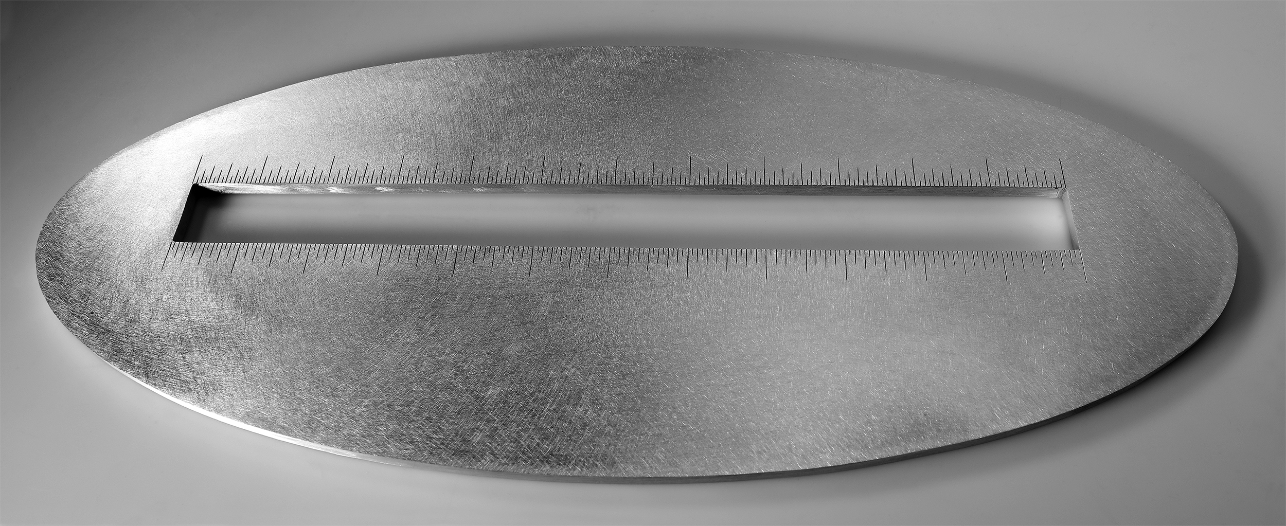 Instrument #345, hand engraved aluminum and ink.