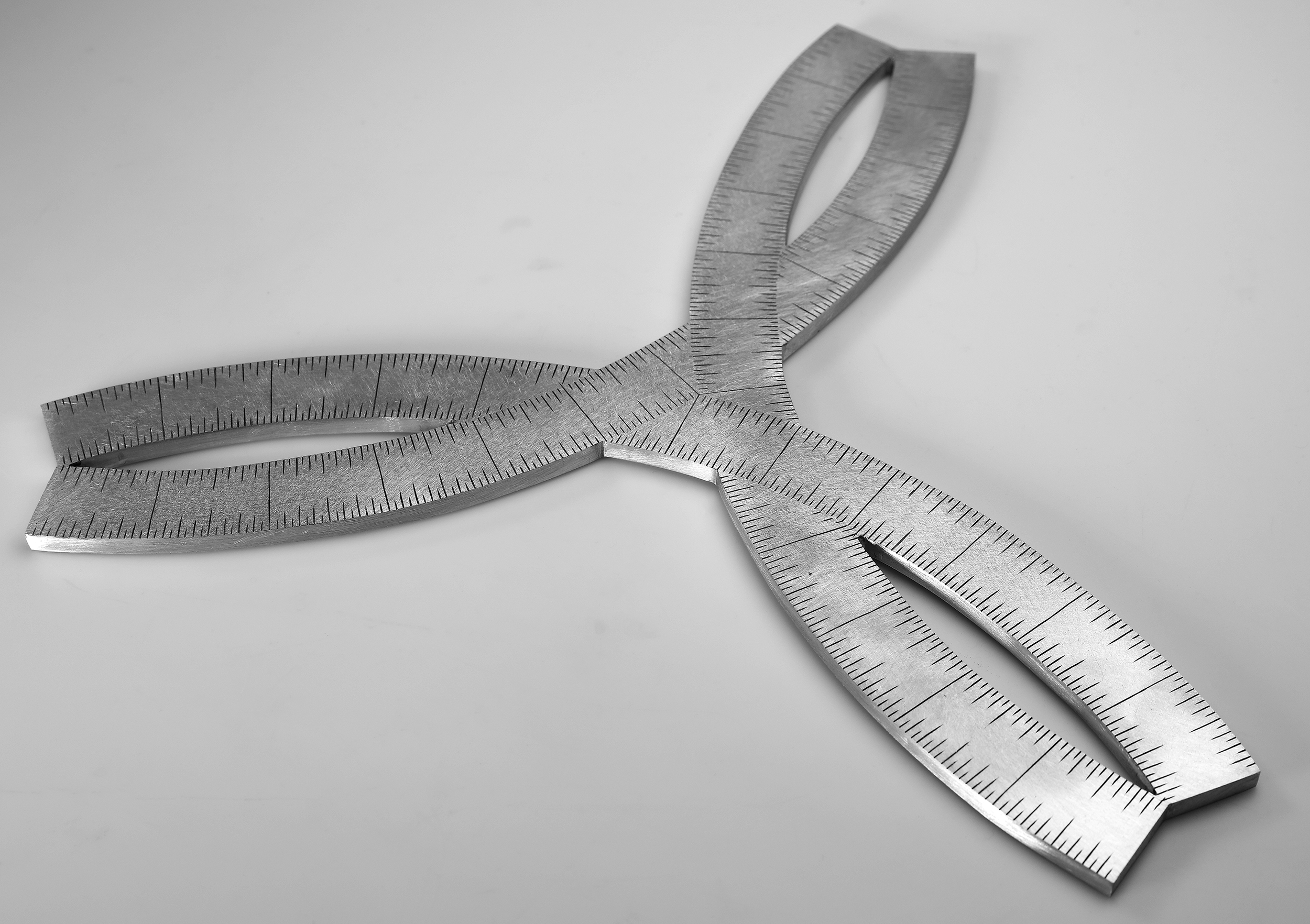 Instrument #348, hand engraved aluminum and ink.