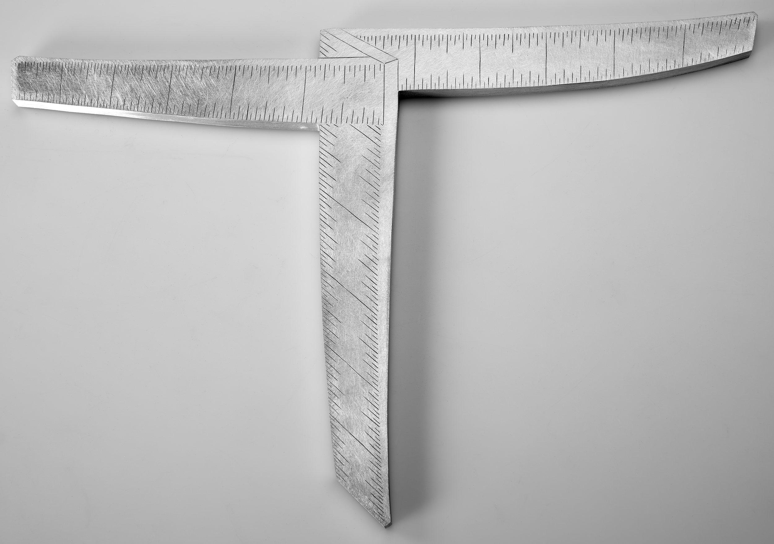 Instrument #349, hand engraved aluminum and ink.