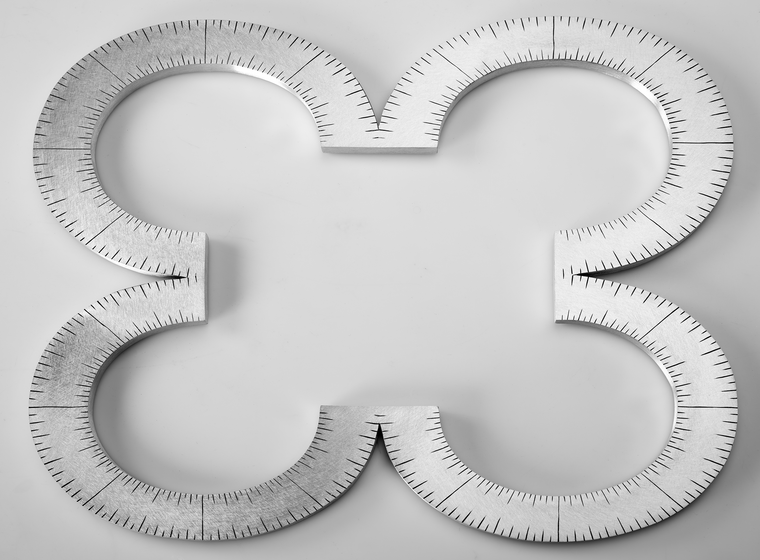 Instrument #354, hand engraved aluminum and ink.