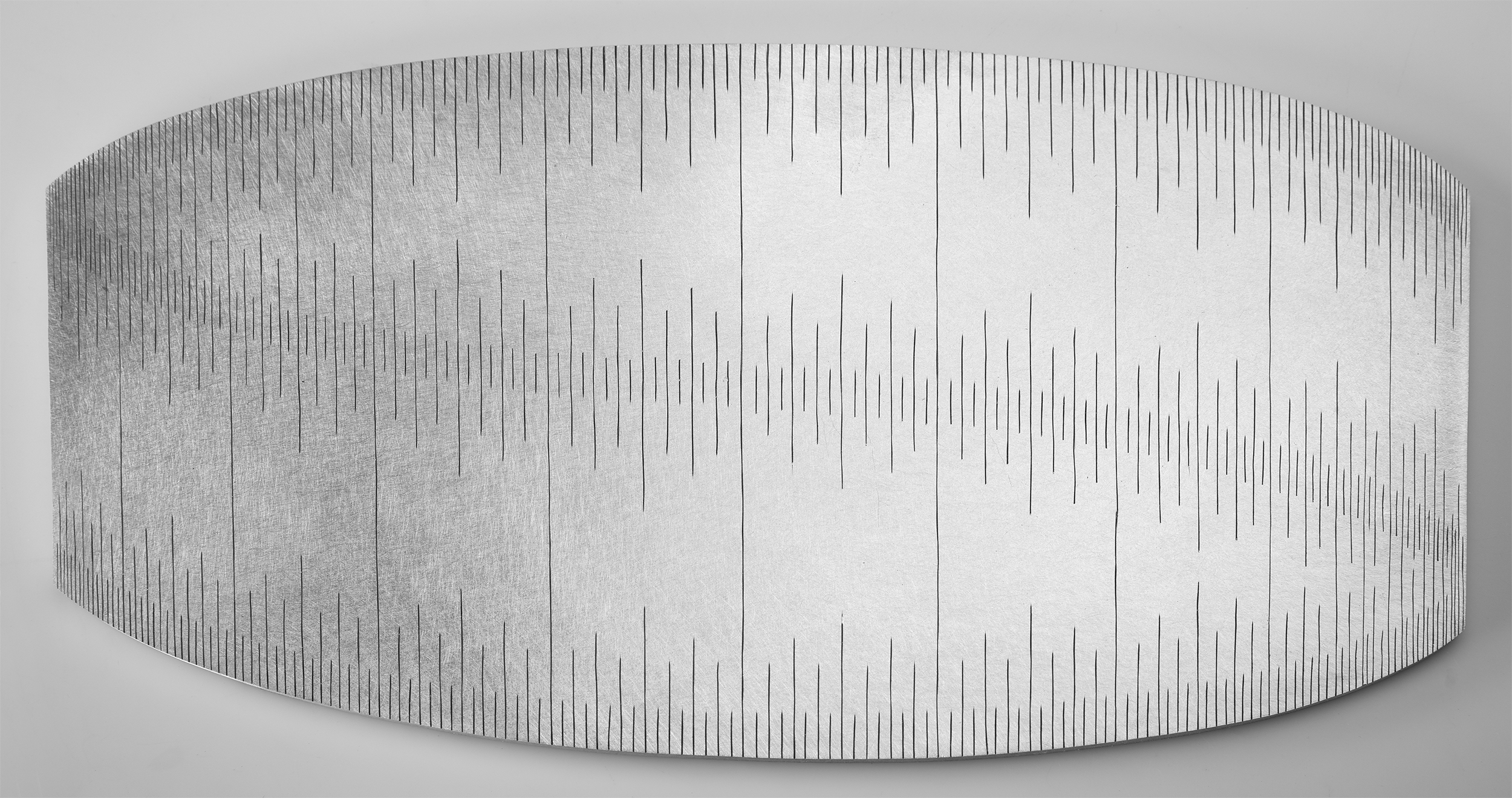 Instrument #357, hand engraved aluminum and ink.