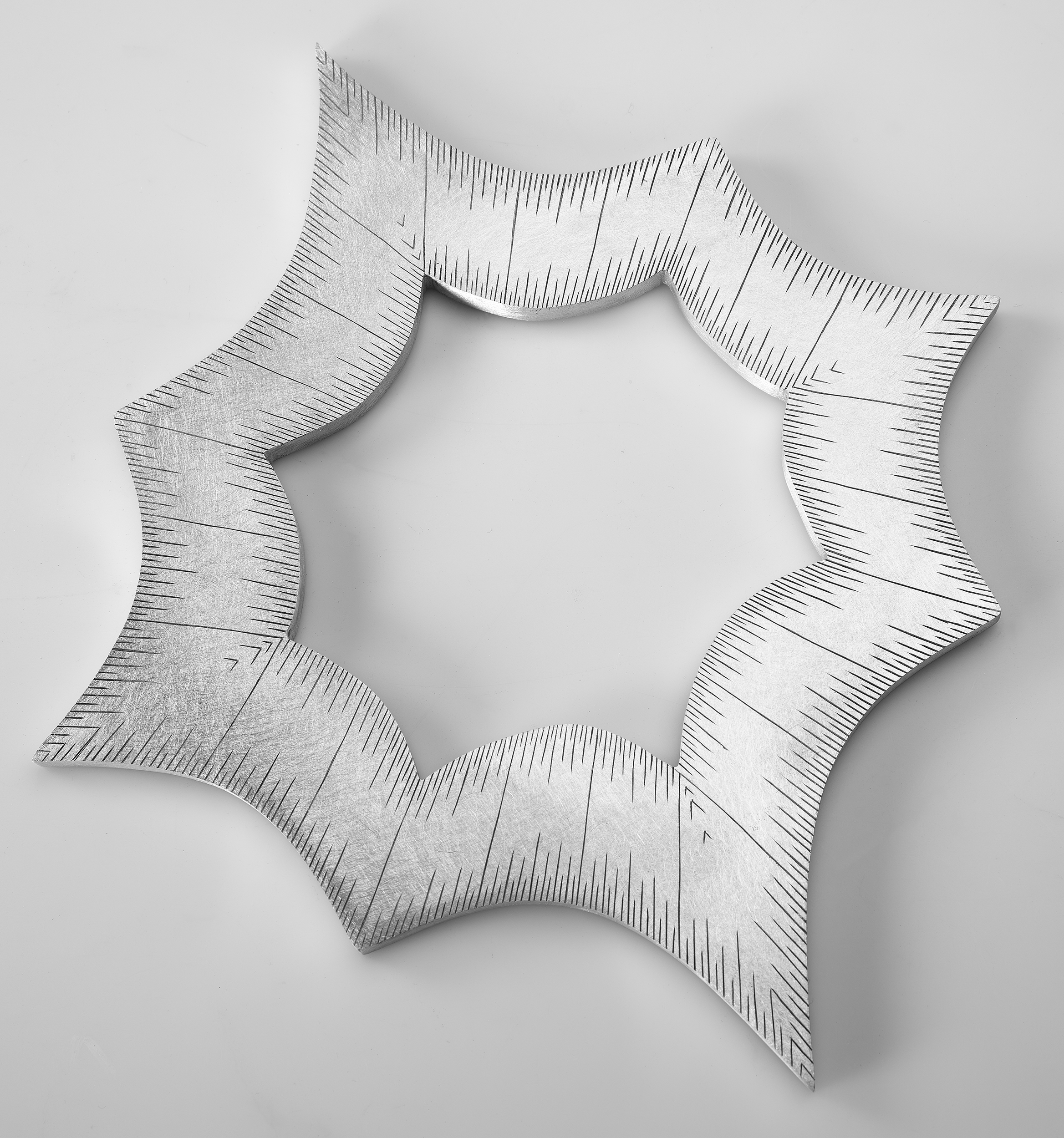 Instrument #363, hand engraved aluminum and ink.