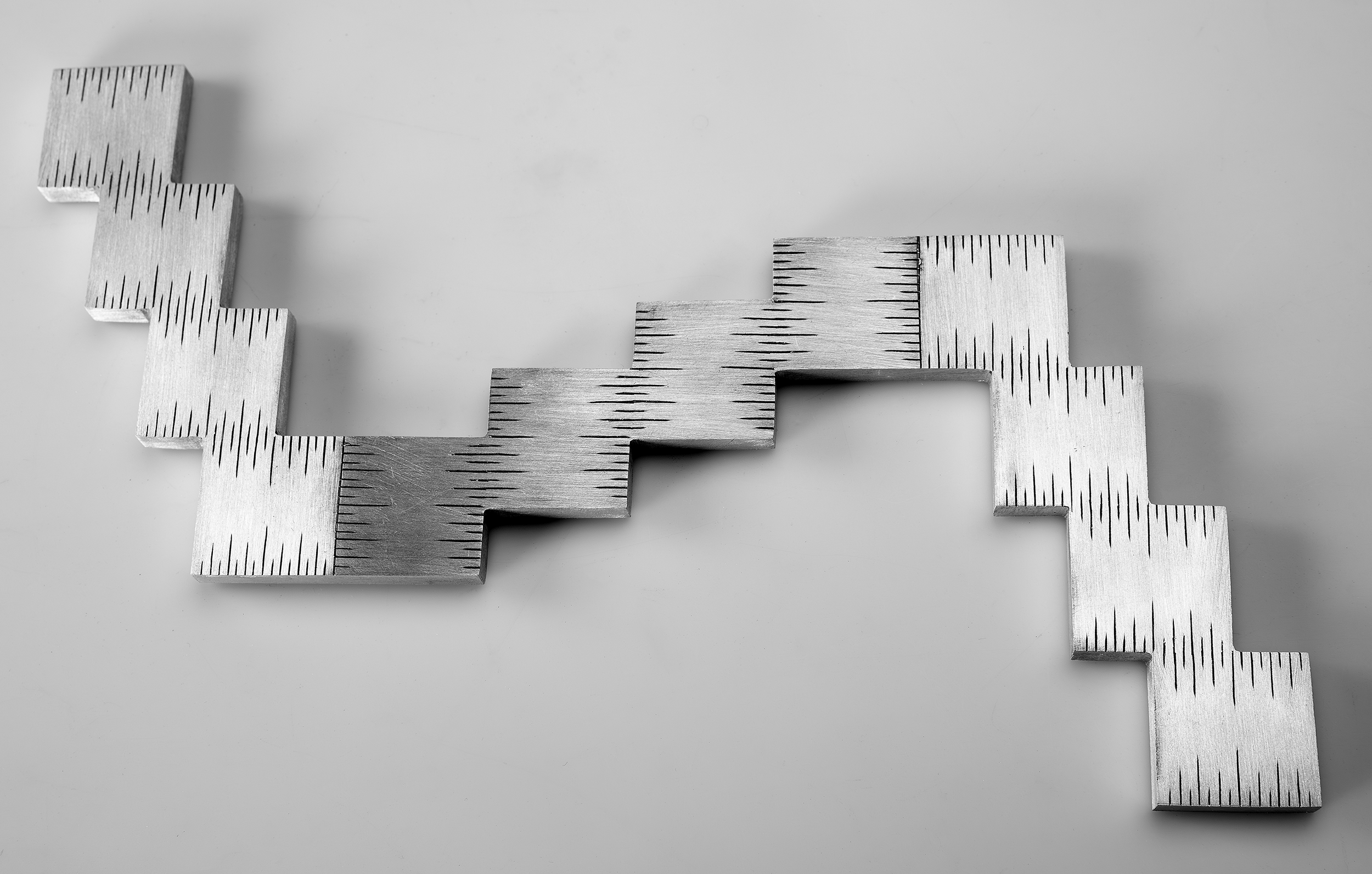 Instrument #367, hand engraved aluminum and ink.