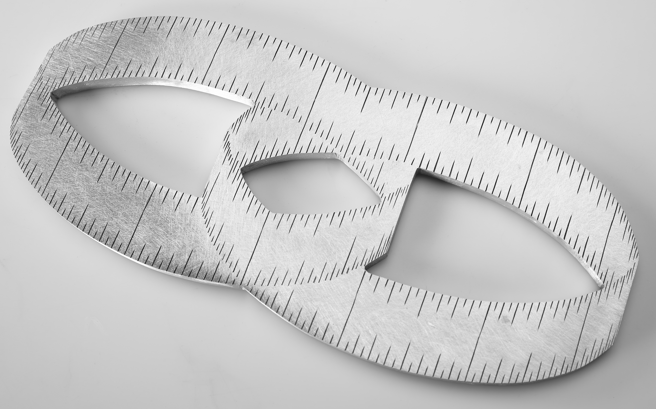 Instrument #368, hand engraved aluminum and ink.