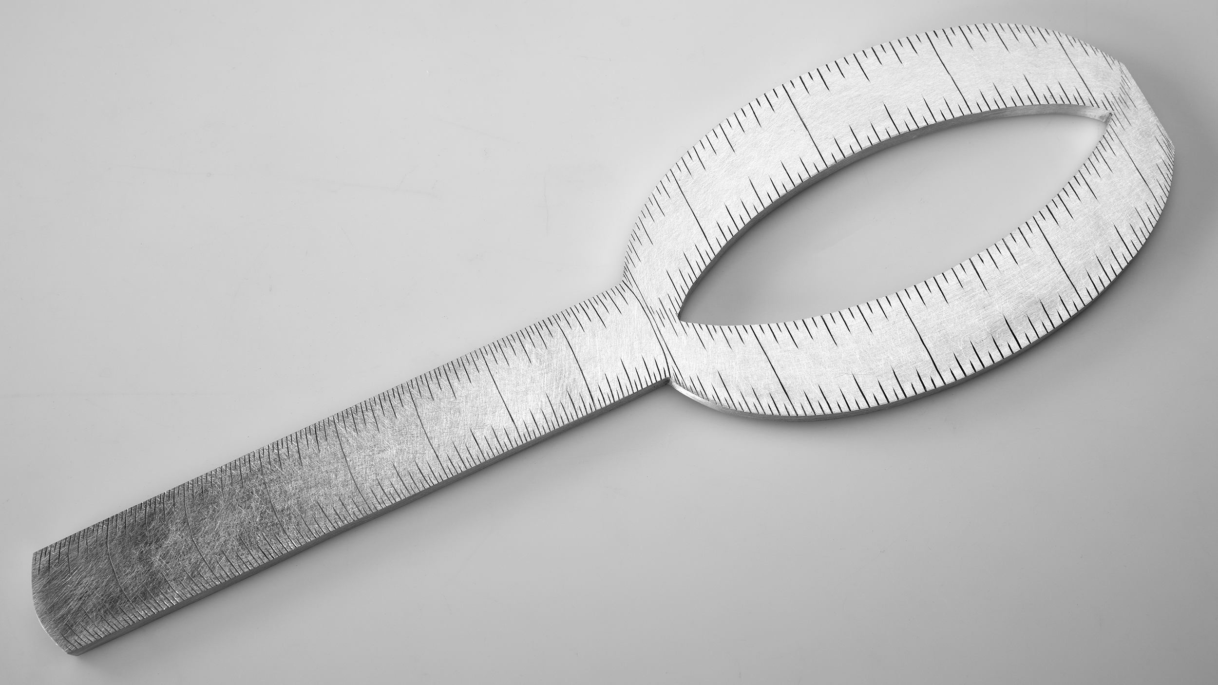 Instrument #369, hand engraved aluminum and ink.