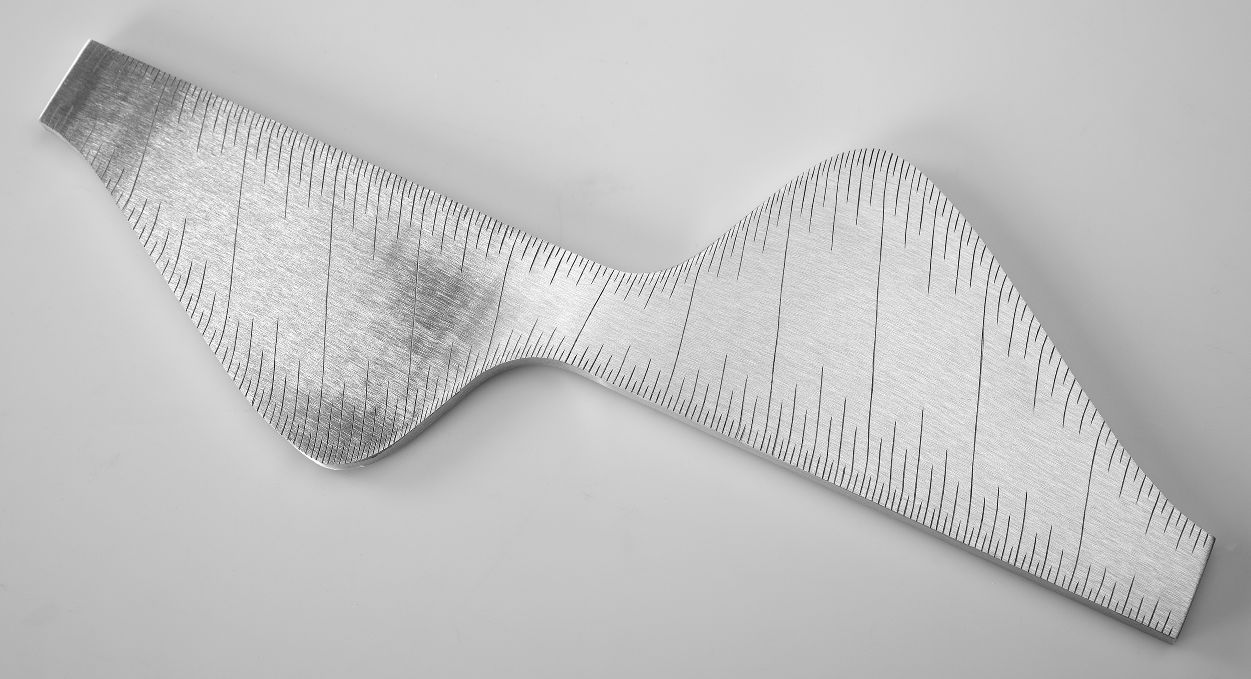 Instrument #370, hand engraved aluminum and ink.