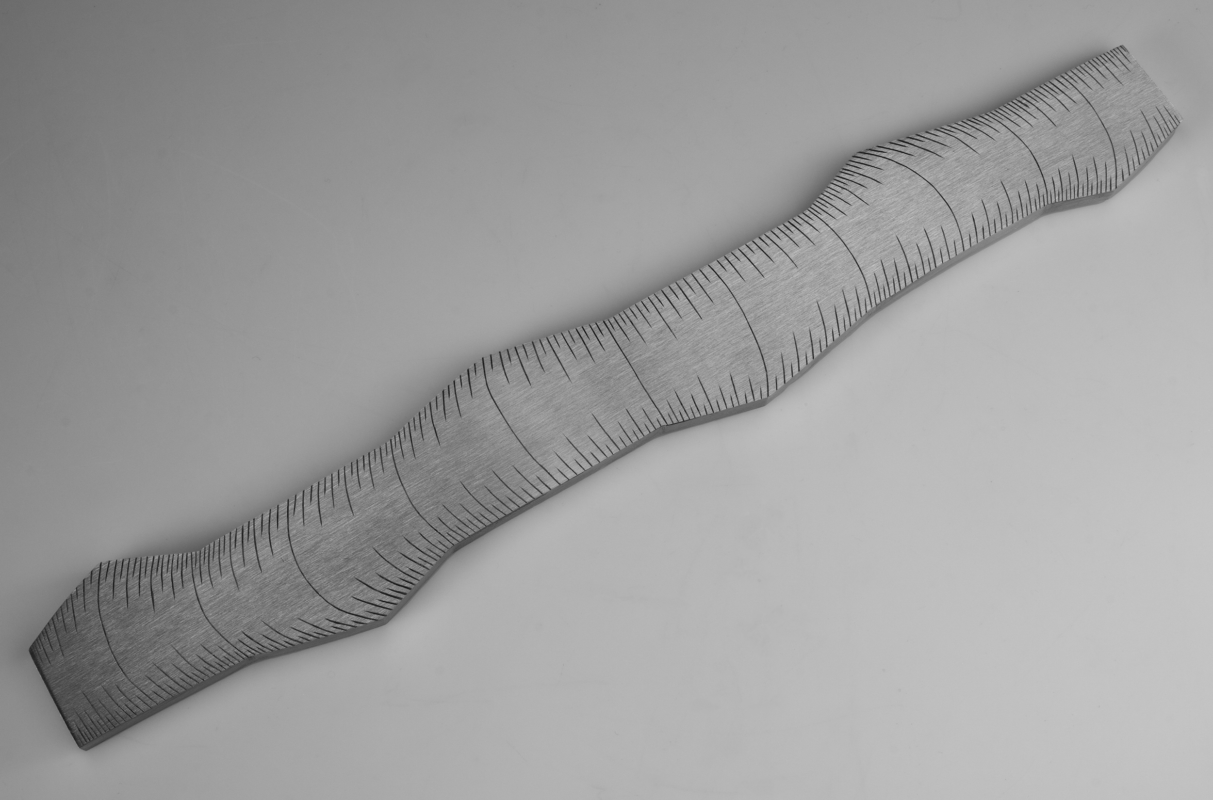 Instrument #373, hand engraved aluminum and ink.