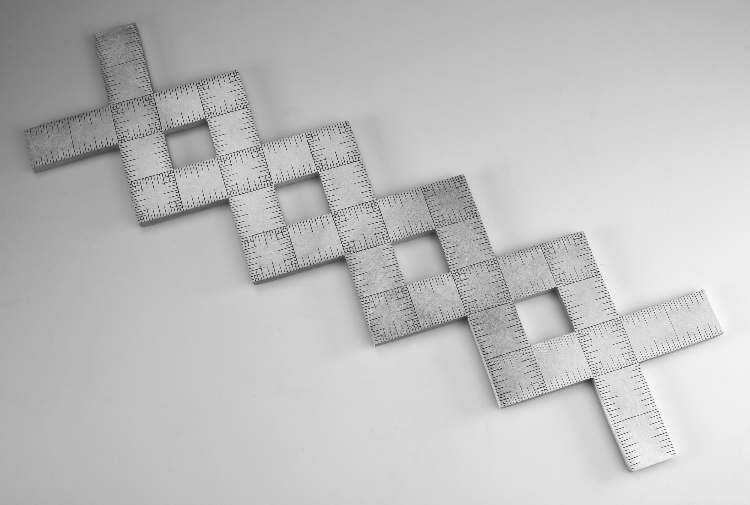 Instrument #376, hand engraved aluminum and ink.