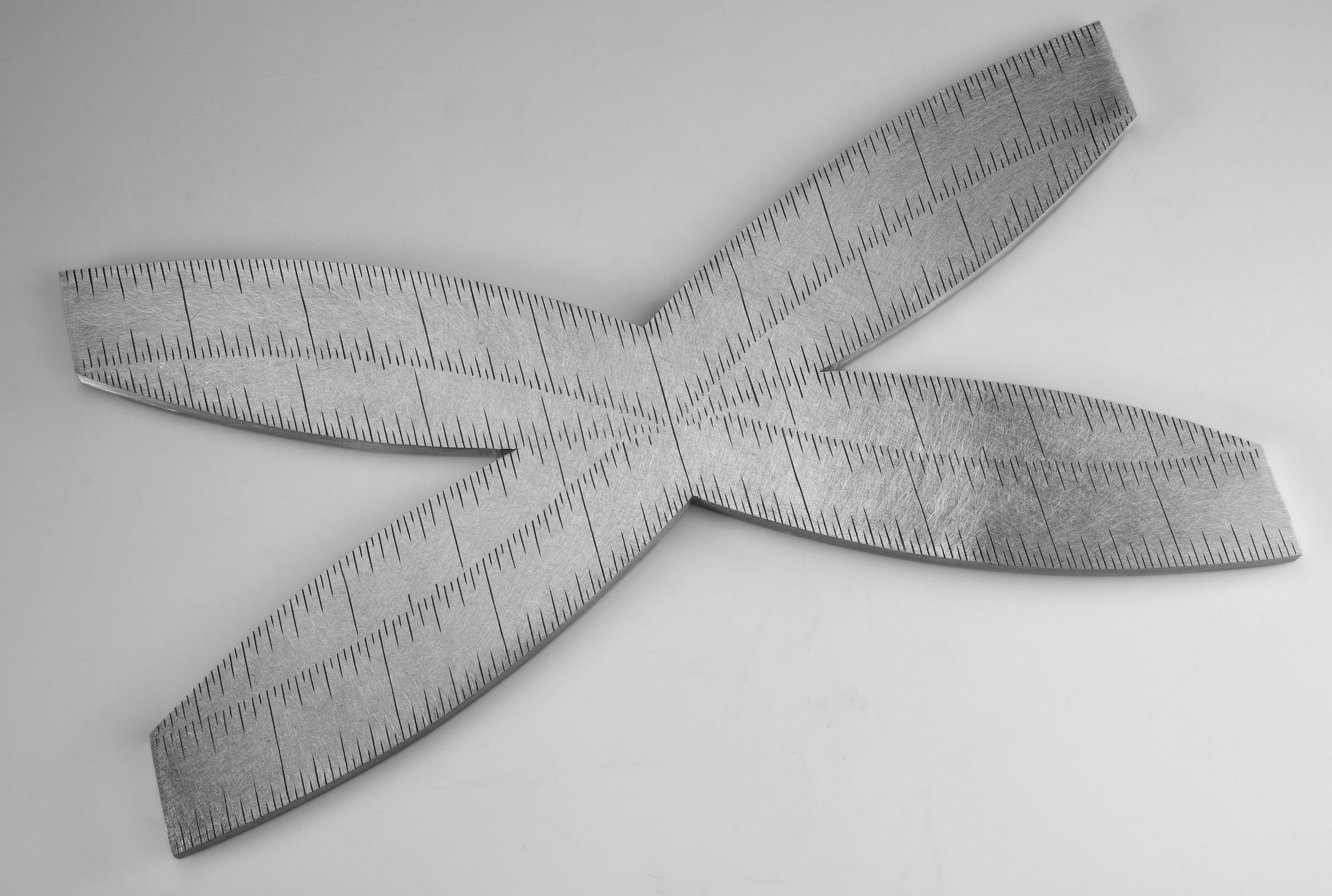 Instrument #378, hand engraved aluminum and ink.