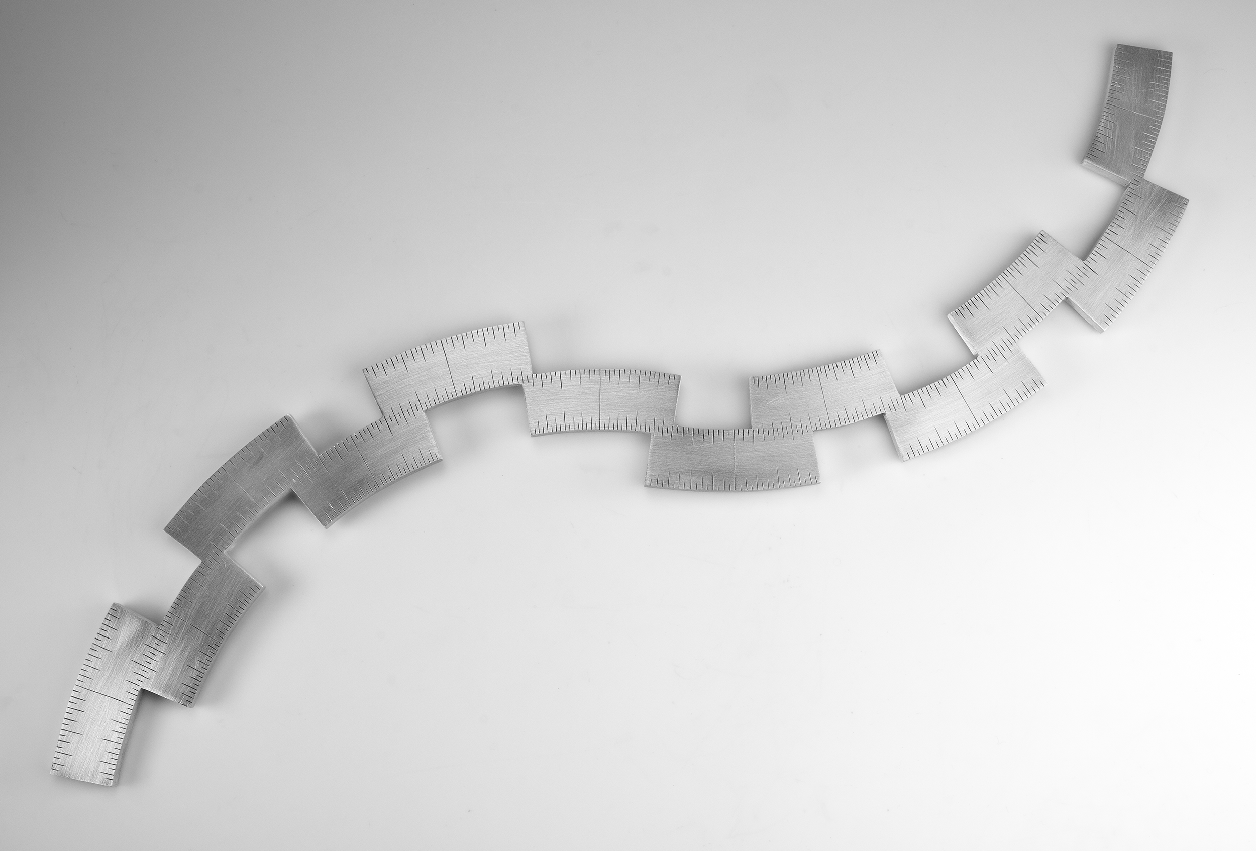 Instrument #397, hand engraved aluminum and ink.