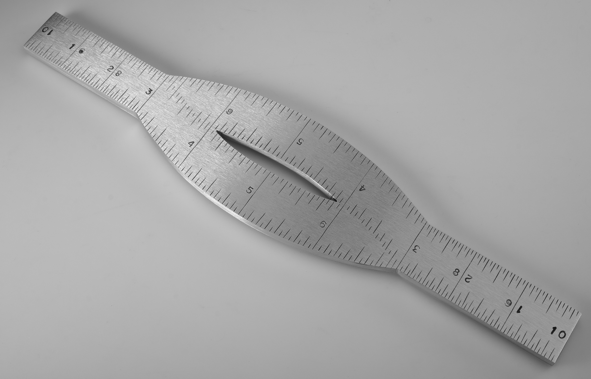 Instrument #407, hand engraved aluminum and ink.