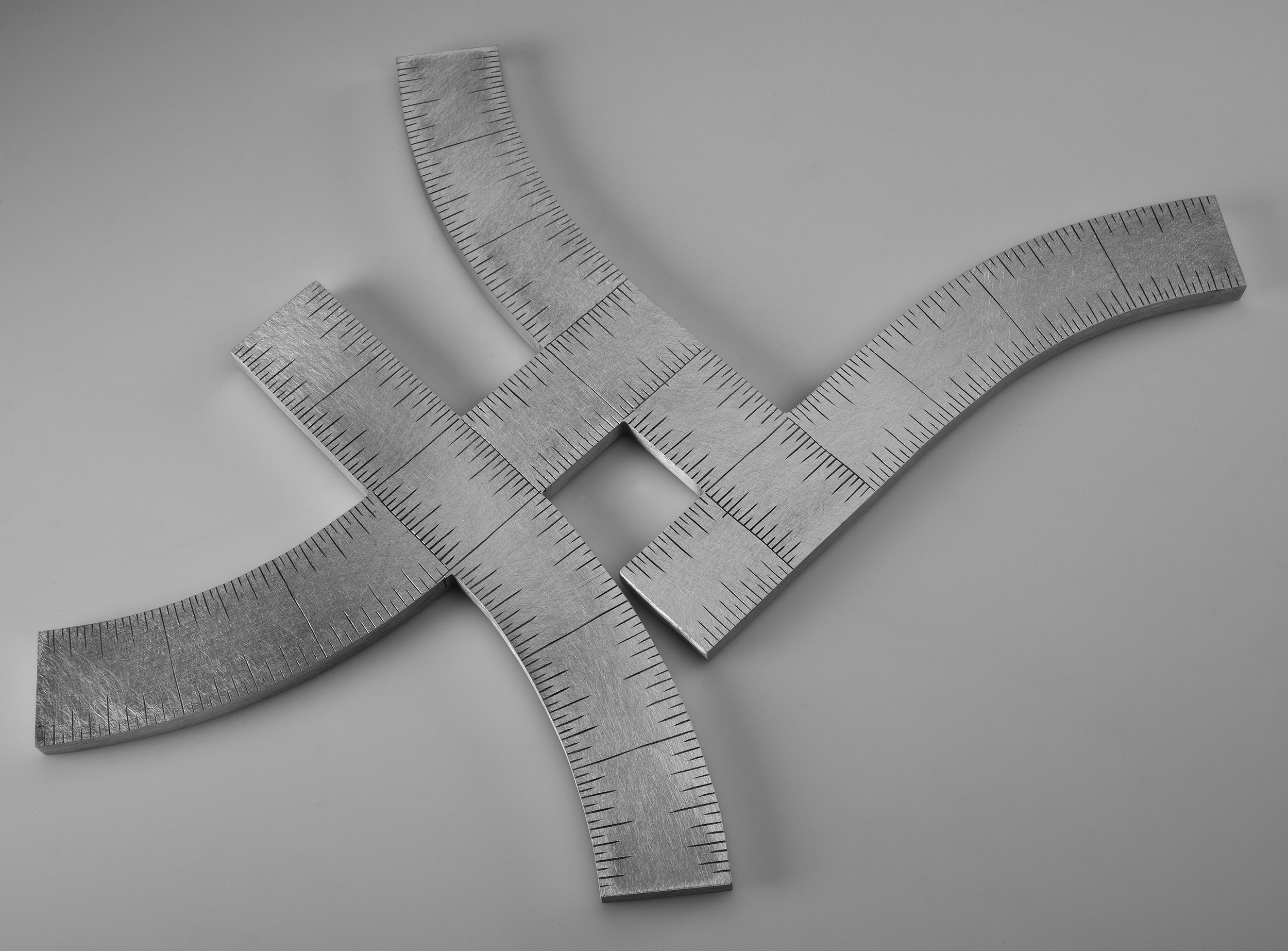 Instrument #409, hand engraved aluminum and ink.