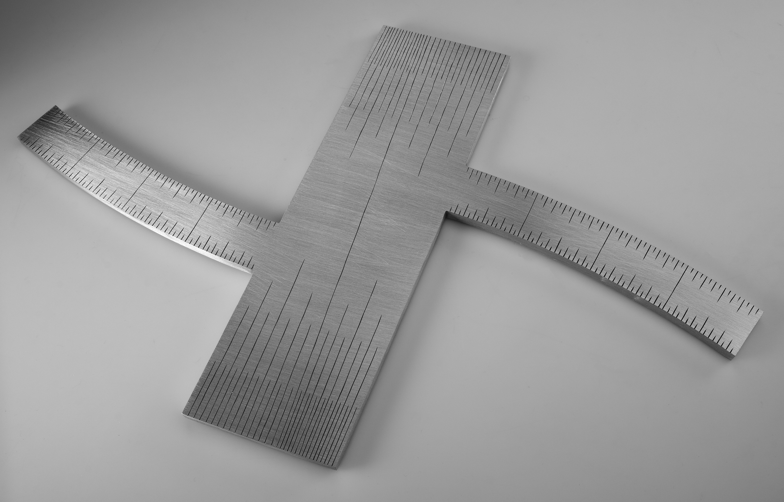 Instrument #411, hand engraved aluminum and ink.