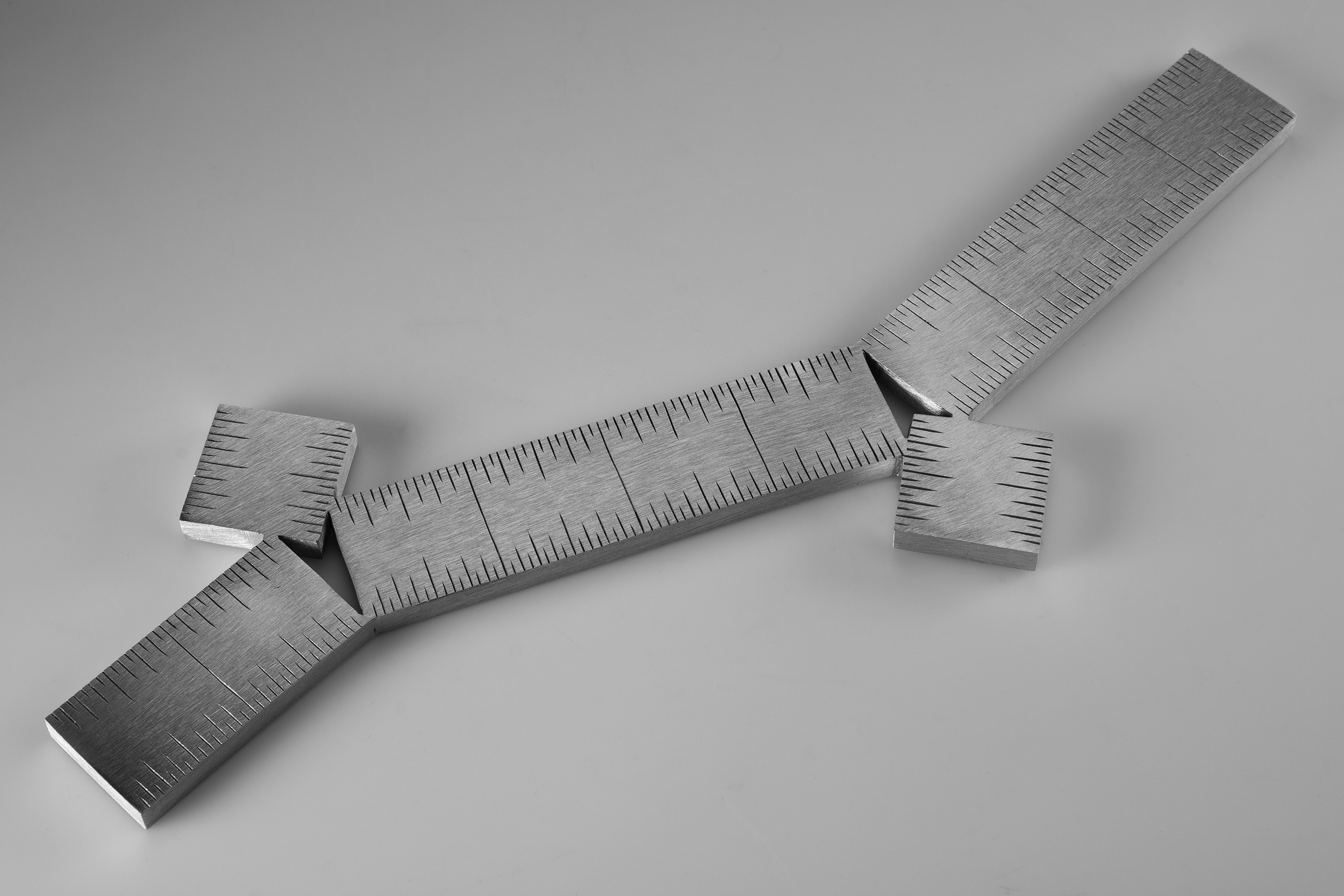 Instrument #412, hand engraved aluminum and ink.