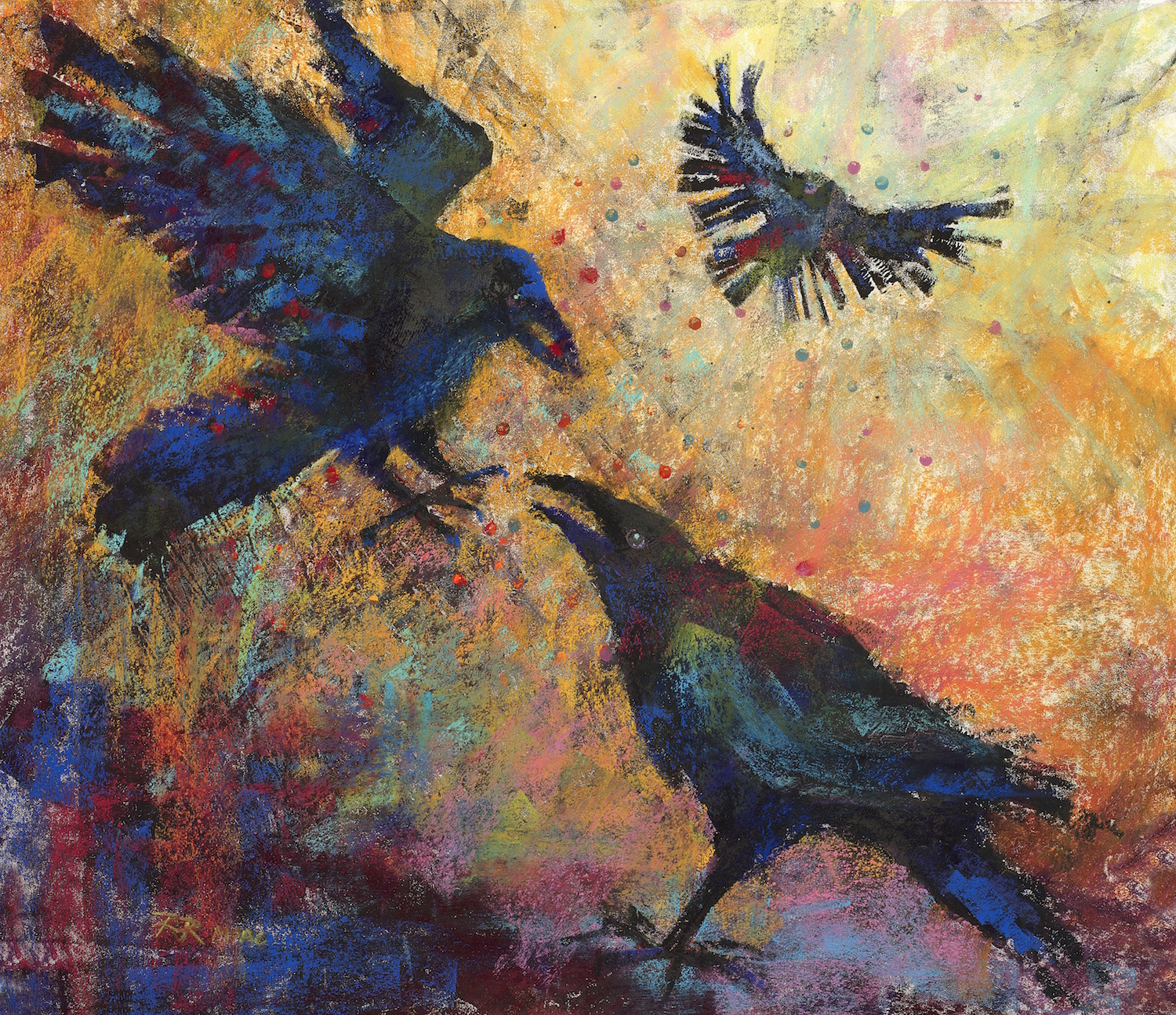 Knock Three Times, mixed media, $650 framed