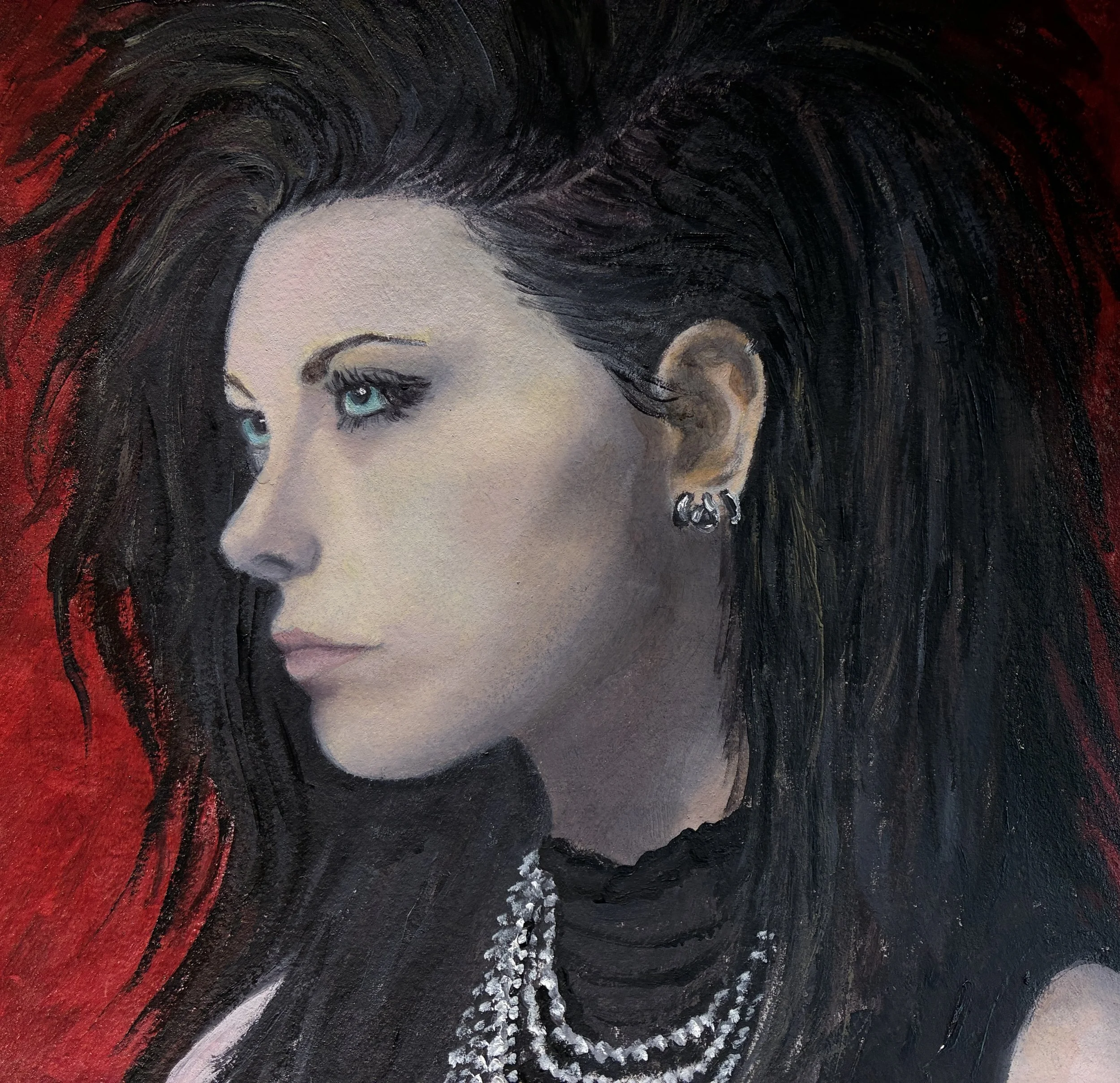 #12 Prompt: goth girl in profile