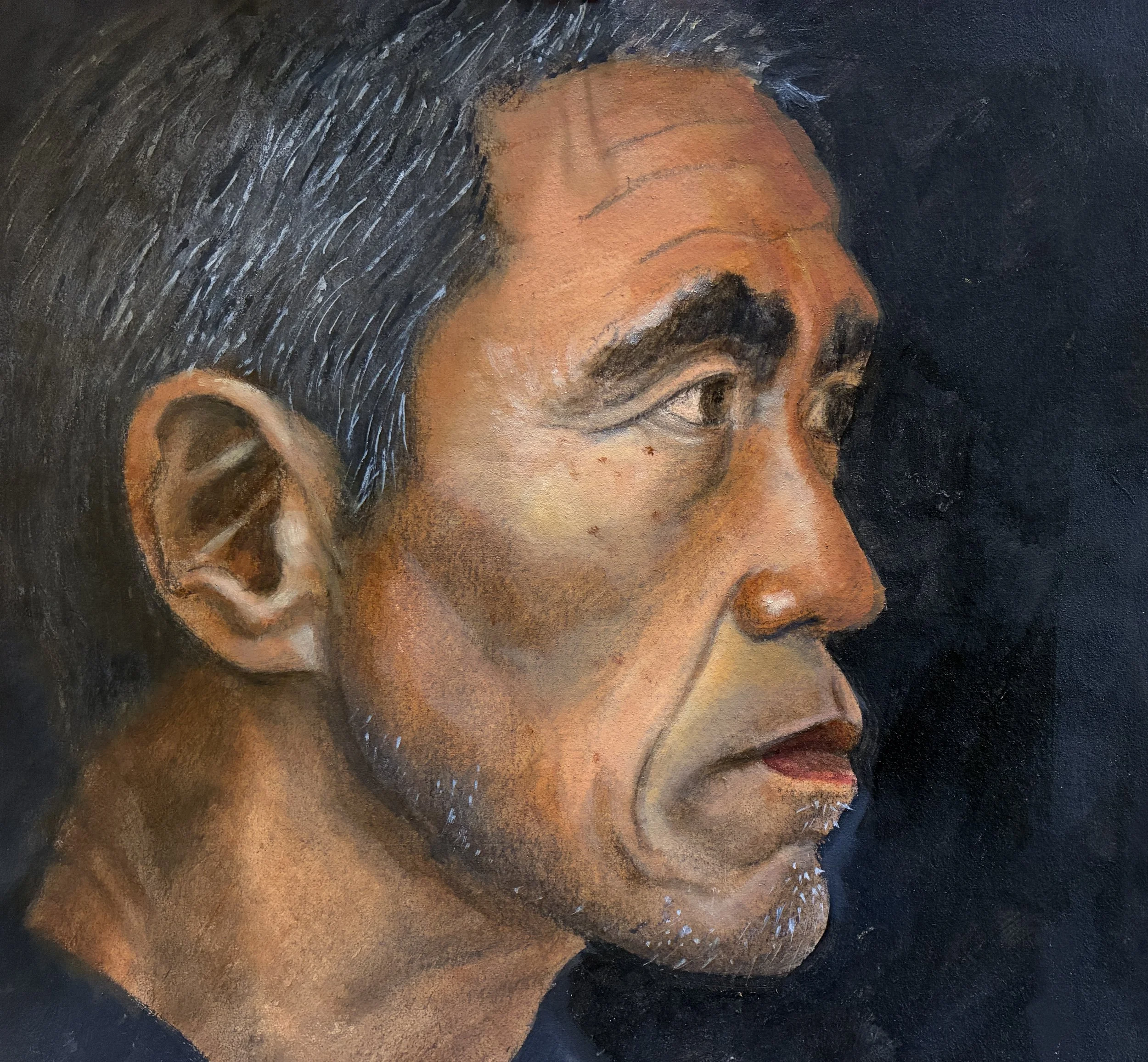 # 17 Prompt: middle-aged Japanese man in profile
