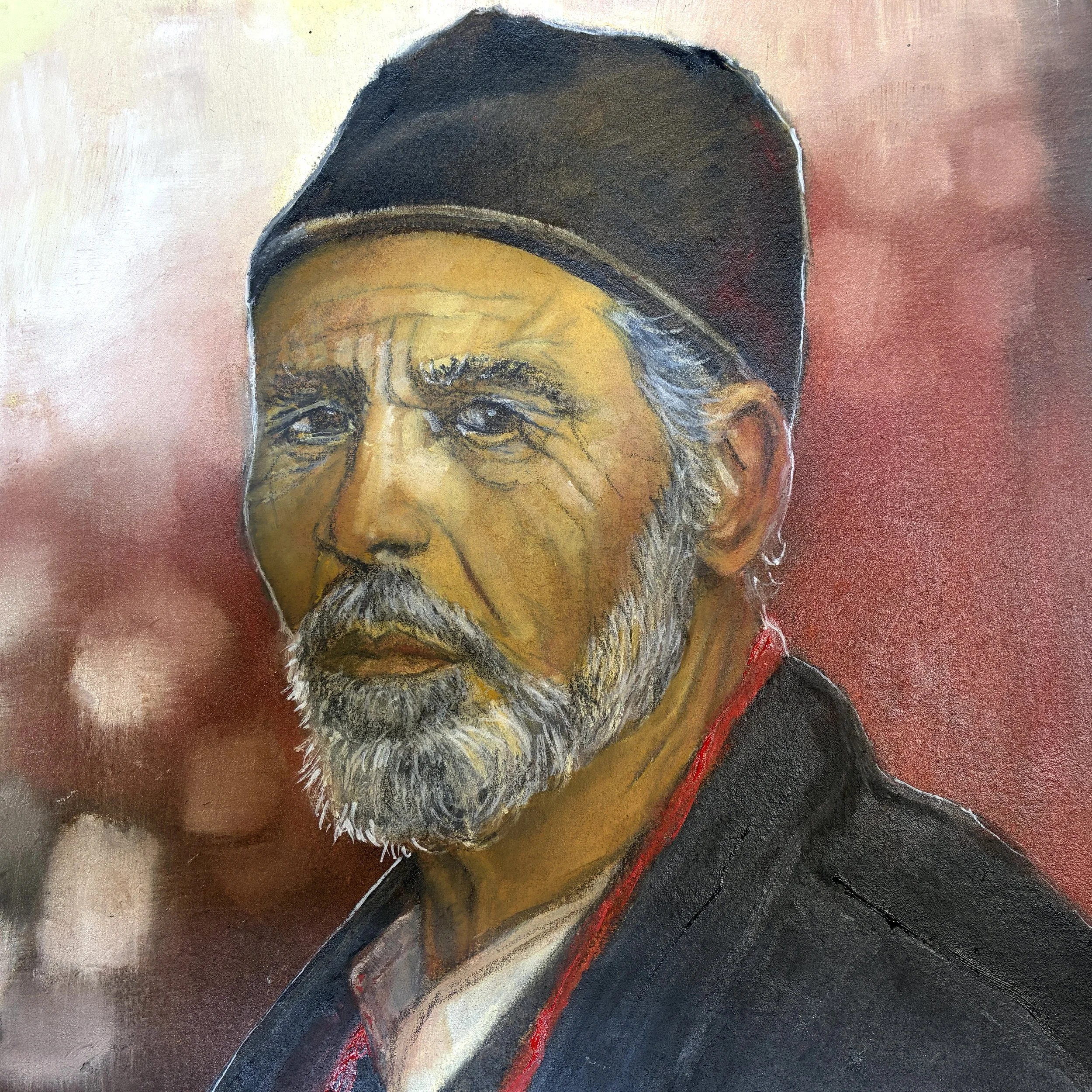 #27 Prompt: elderly Moroccan man wearing fez