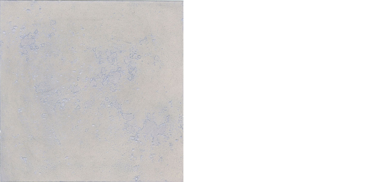 Pastel, powdered pigment, acrylic fixative on paper, 1974, 8" x 8"