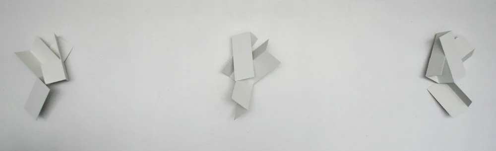 Same but Different (Angeli), 1995, paint on plywood, height 24". The same object rotated. Developed from the chance mating two unrelated studies.