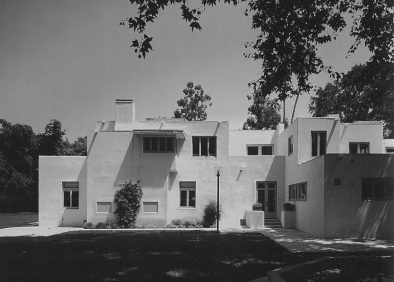 Clarke House, 1919-1921, Santa Fe Springs, California. Irving Gill, architect.