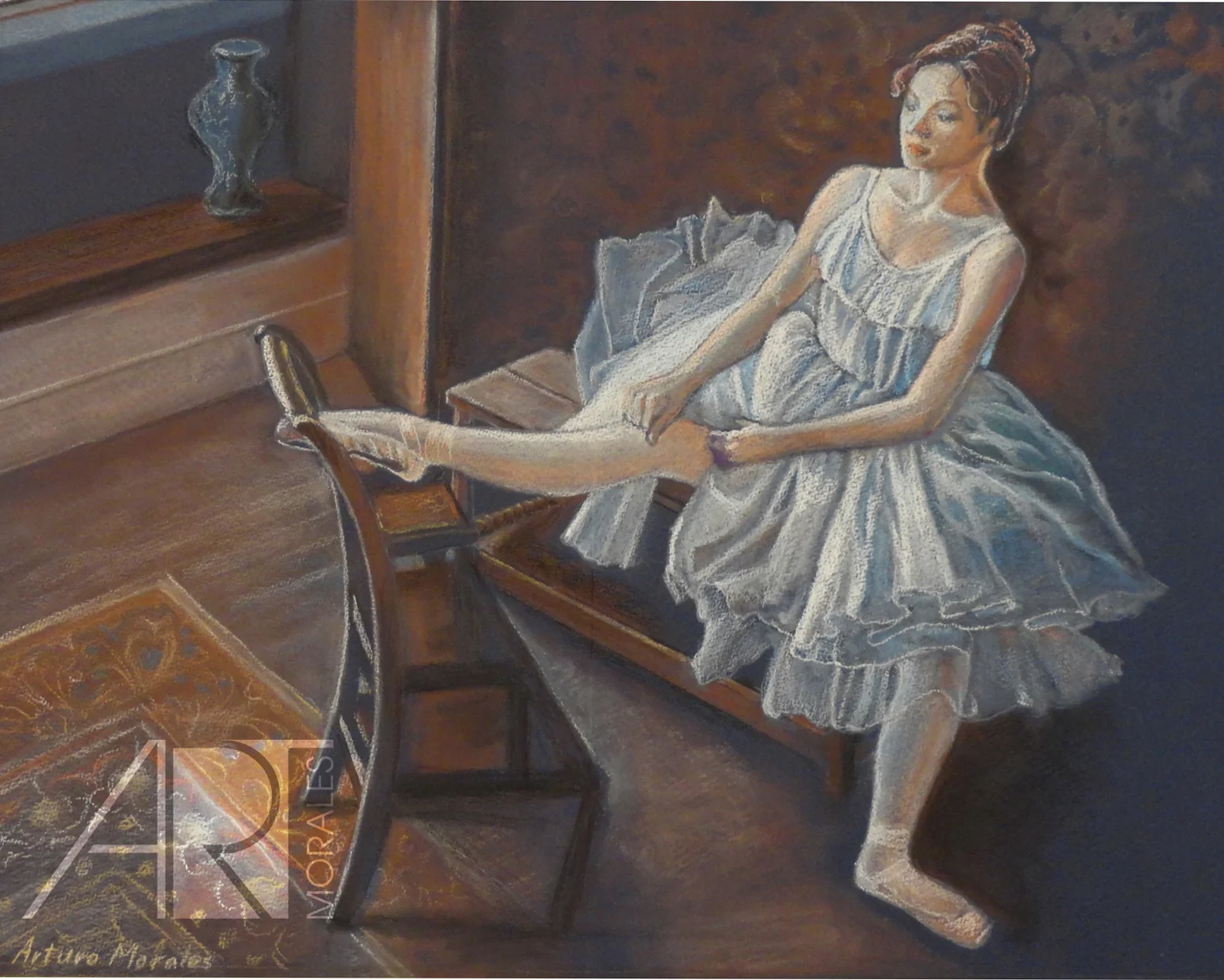 preparation for the dance, pastel, 19"x 15.5", original: $480, giclee print: $160