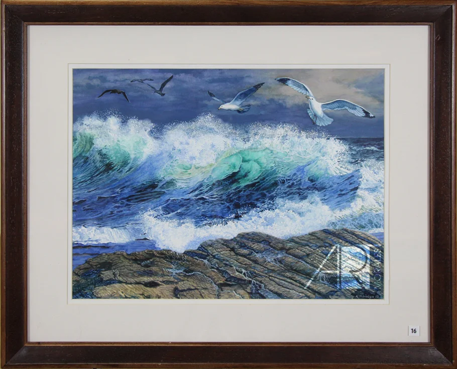 Translucent Waves, 22"x 18", Framed