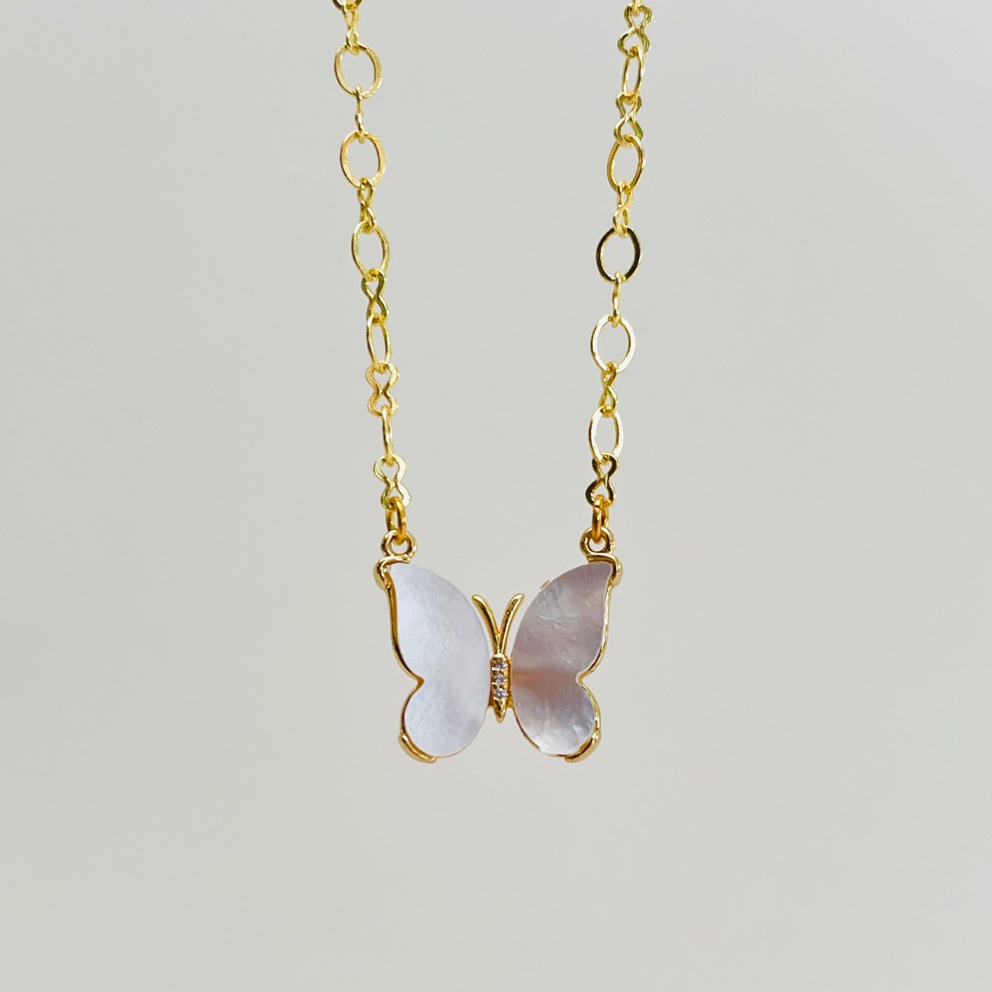 Mother of Pearl Butterfly Statement Pendant