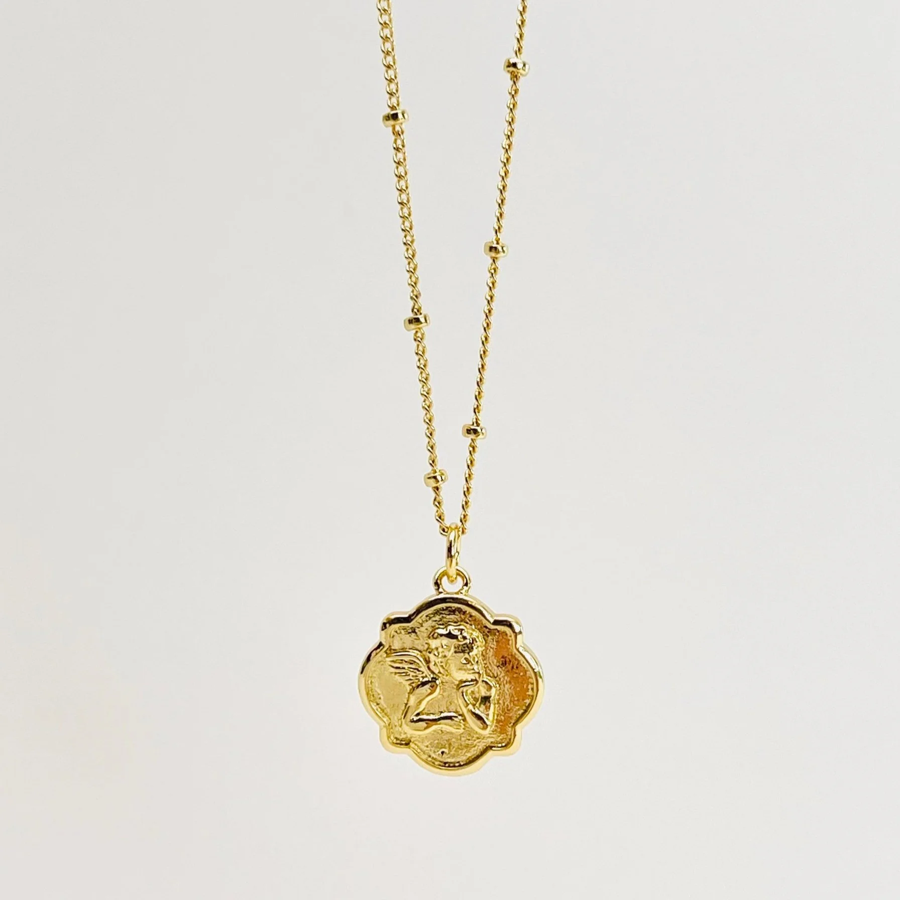 Golden Angel Filigree Pendant