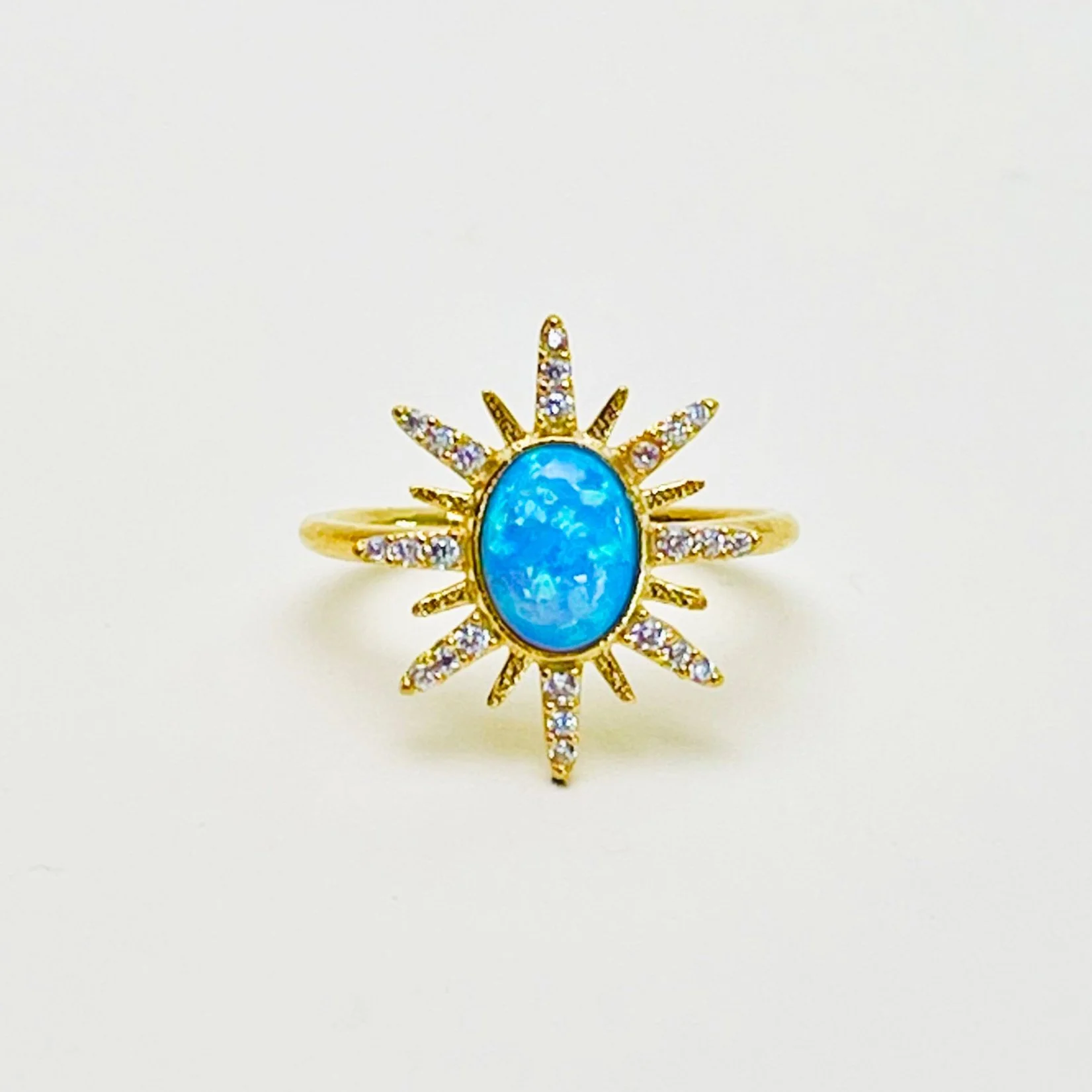 The Blue Opal North Star Ring