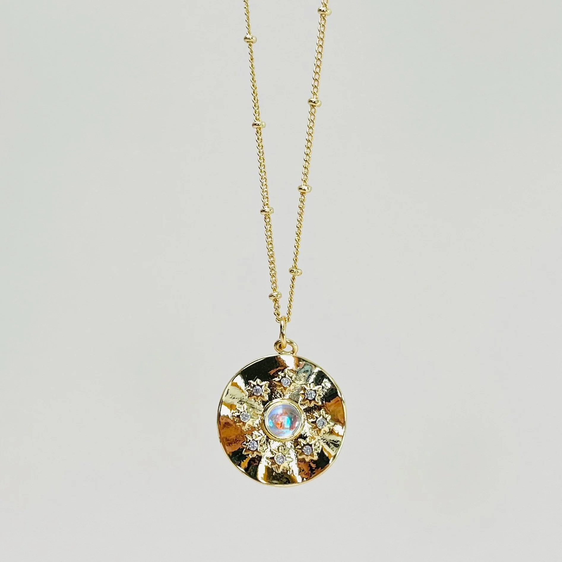 Opalite Crystal Crest Pendant