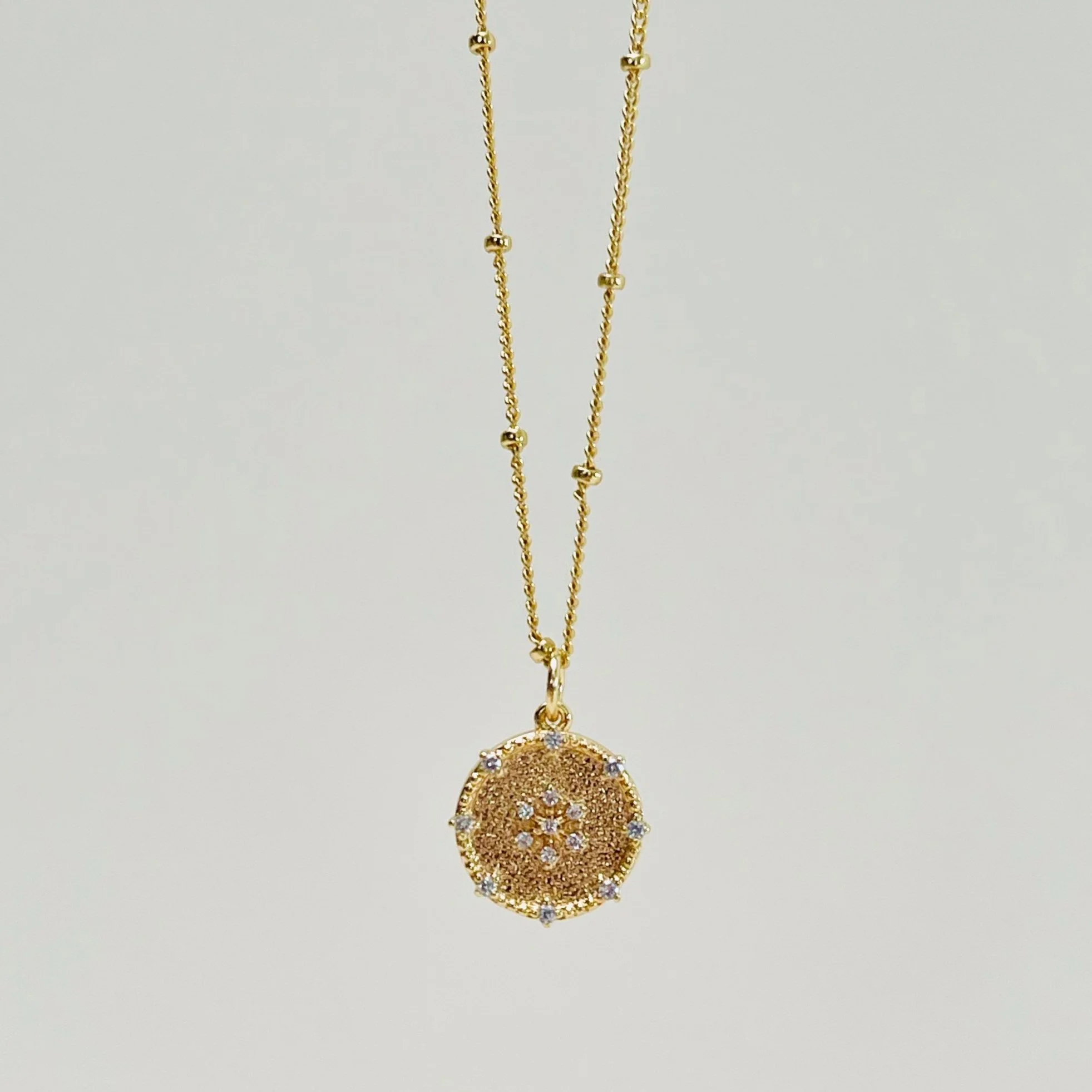 Crystal Filigree Crest Pendant